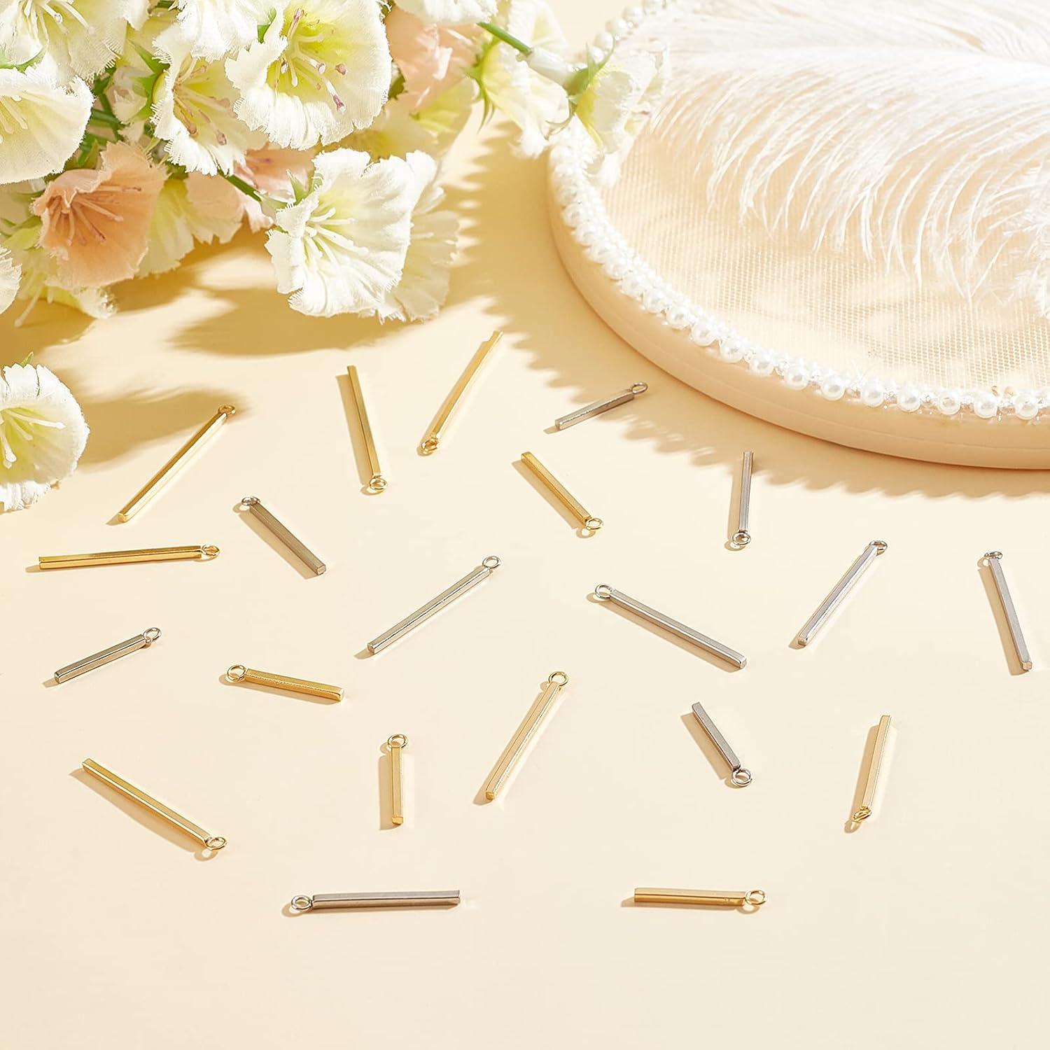 SUNNYCLUE 32 Piezas Charms de Acero Inoxidable para DIY