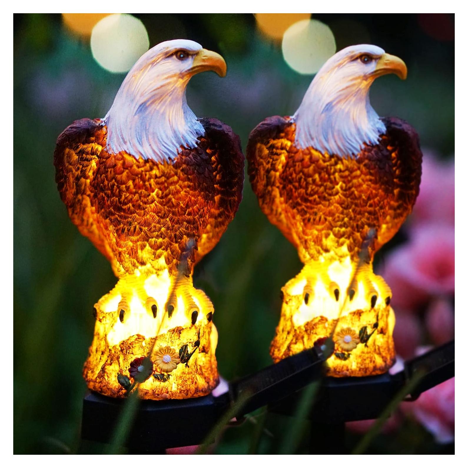 Luces de Jardín Solar Águila SmilingTown 2 Piezas IP65