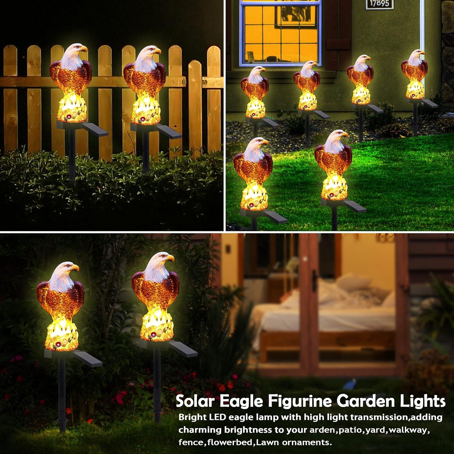 Luces de Jardín Solar Águila SmilingTown 2 Piezas IP65