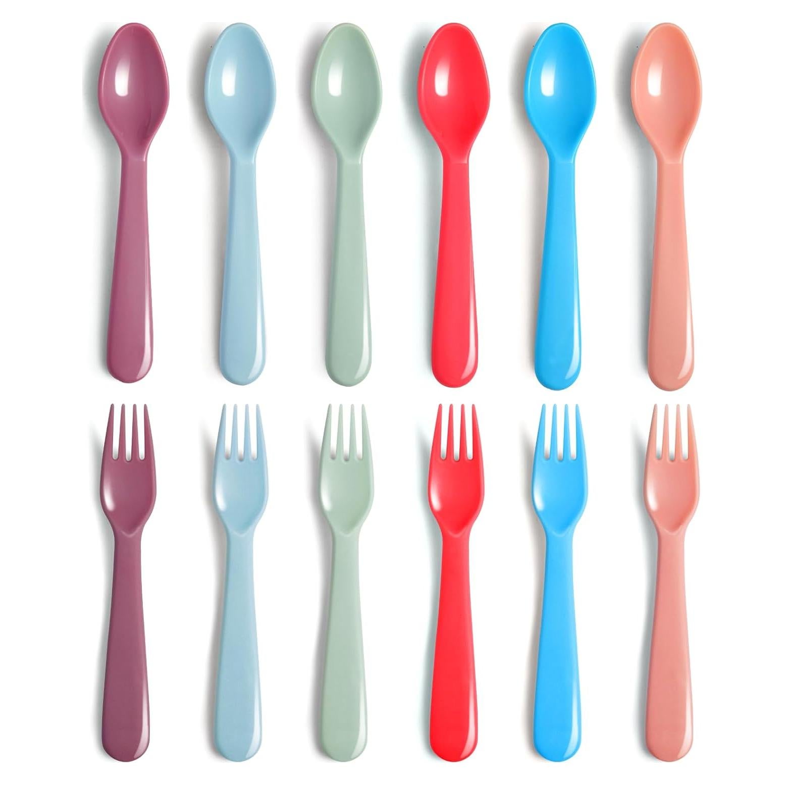 Juego de Utensilios de Plástico Reutilizables ChaLeeMoo 12 Piezas