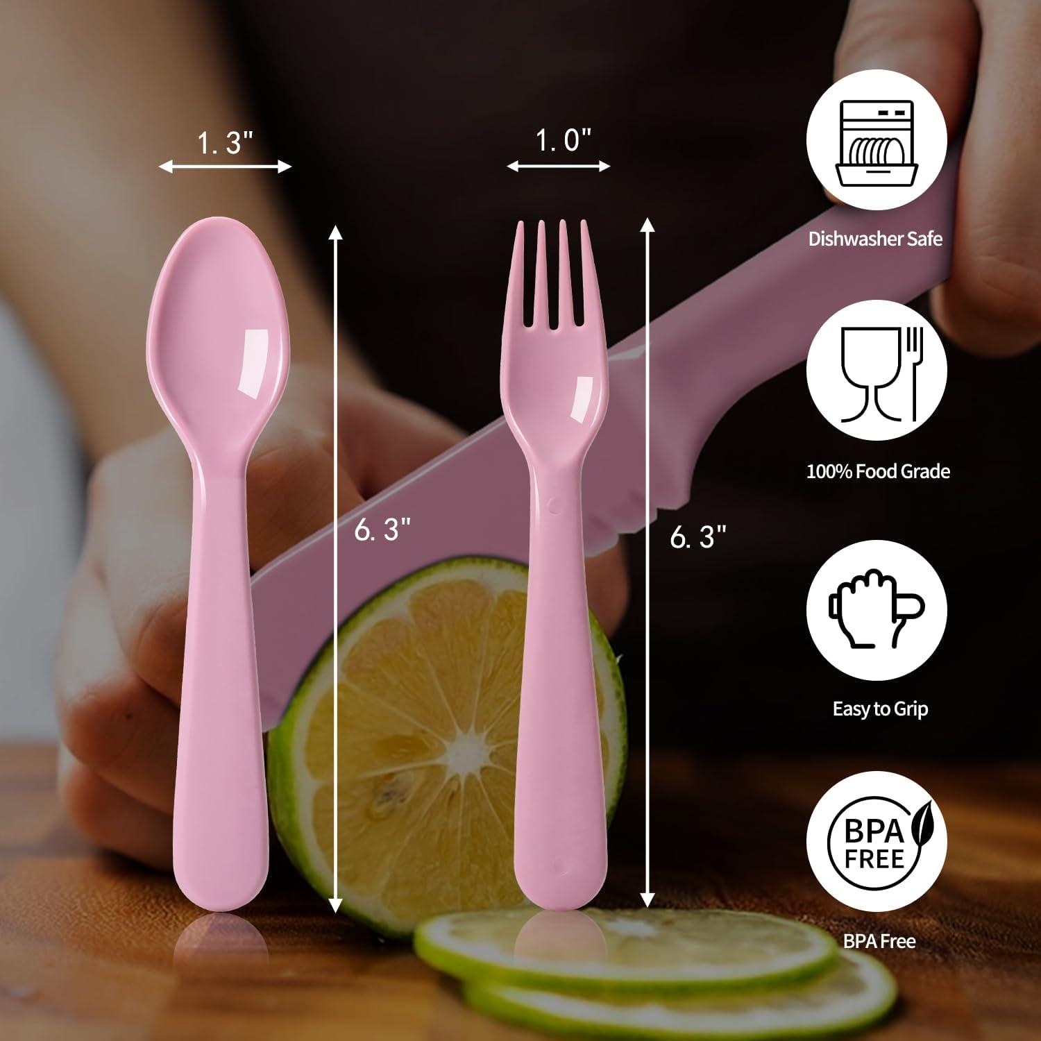 Juego de Utensilios de Plástico Reutilizables ChaLeeMoo 12 Piezas