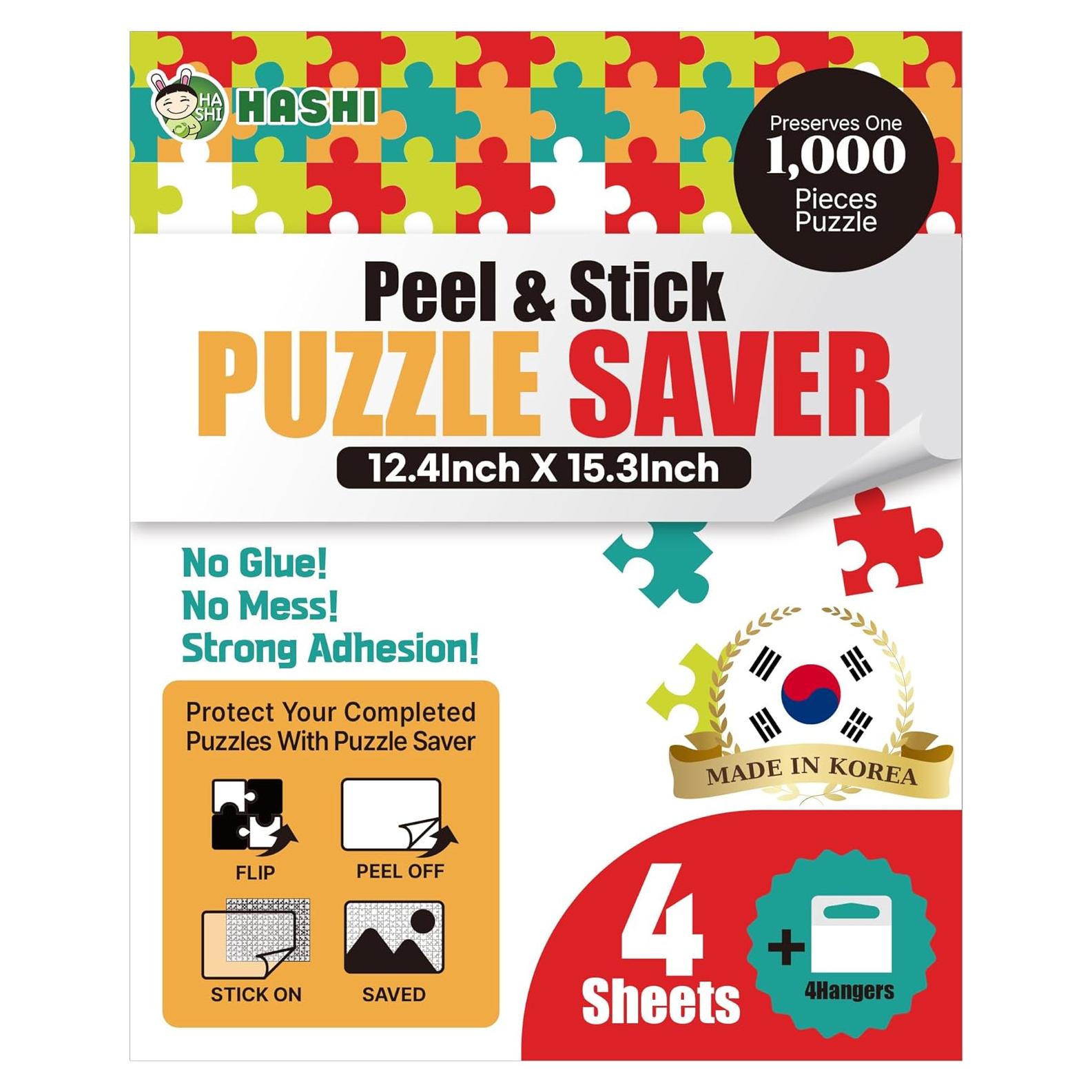 HASHI Puzzle Saver 4 Hojas 31.5 x 38.9 cm con Ganchos