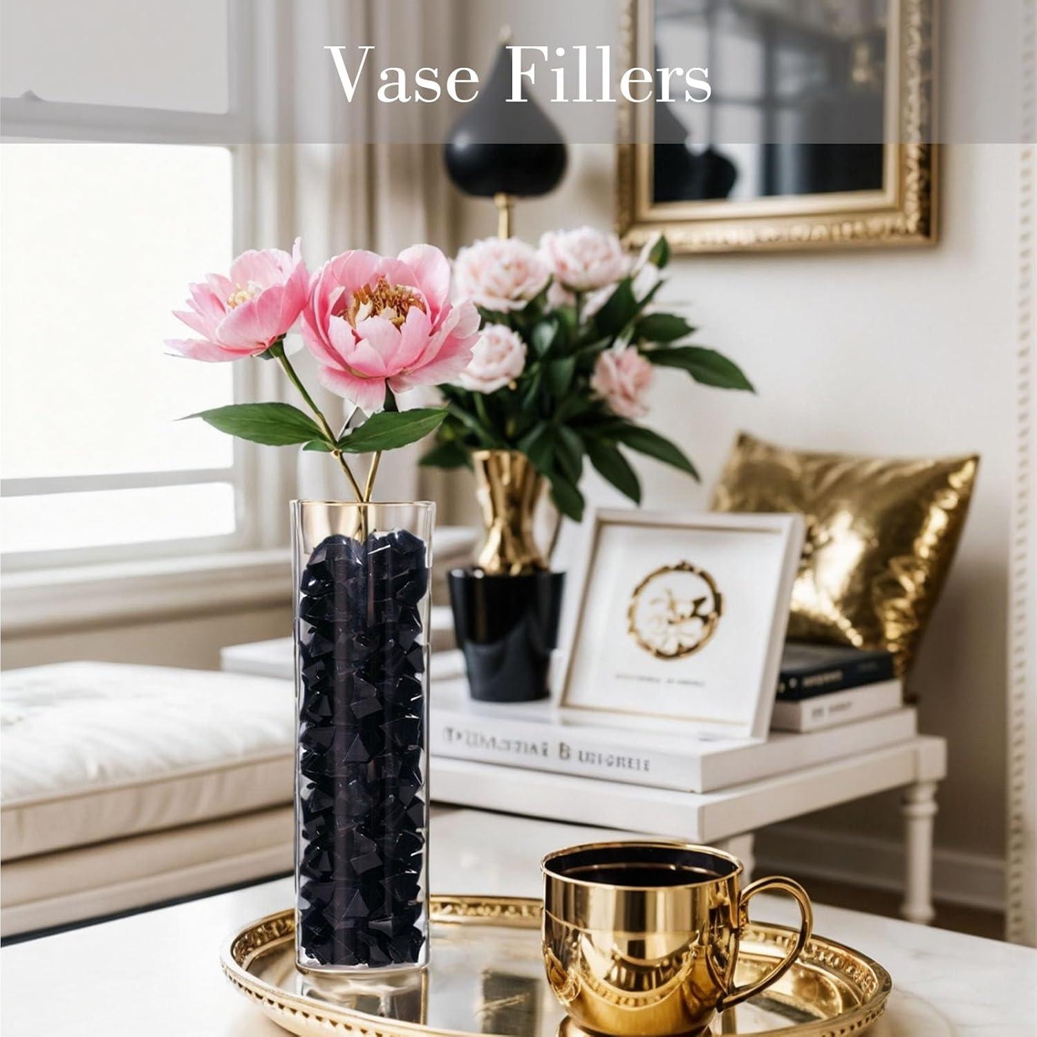 DomeStar 150 Piezas Hielo Falso Negro para Decoración