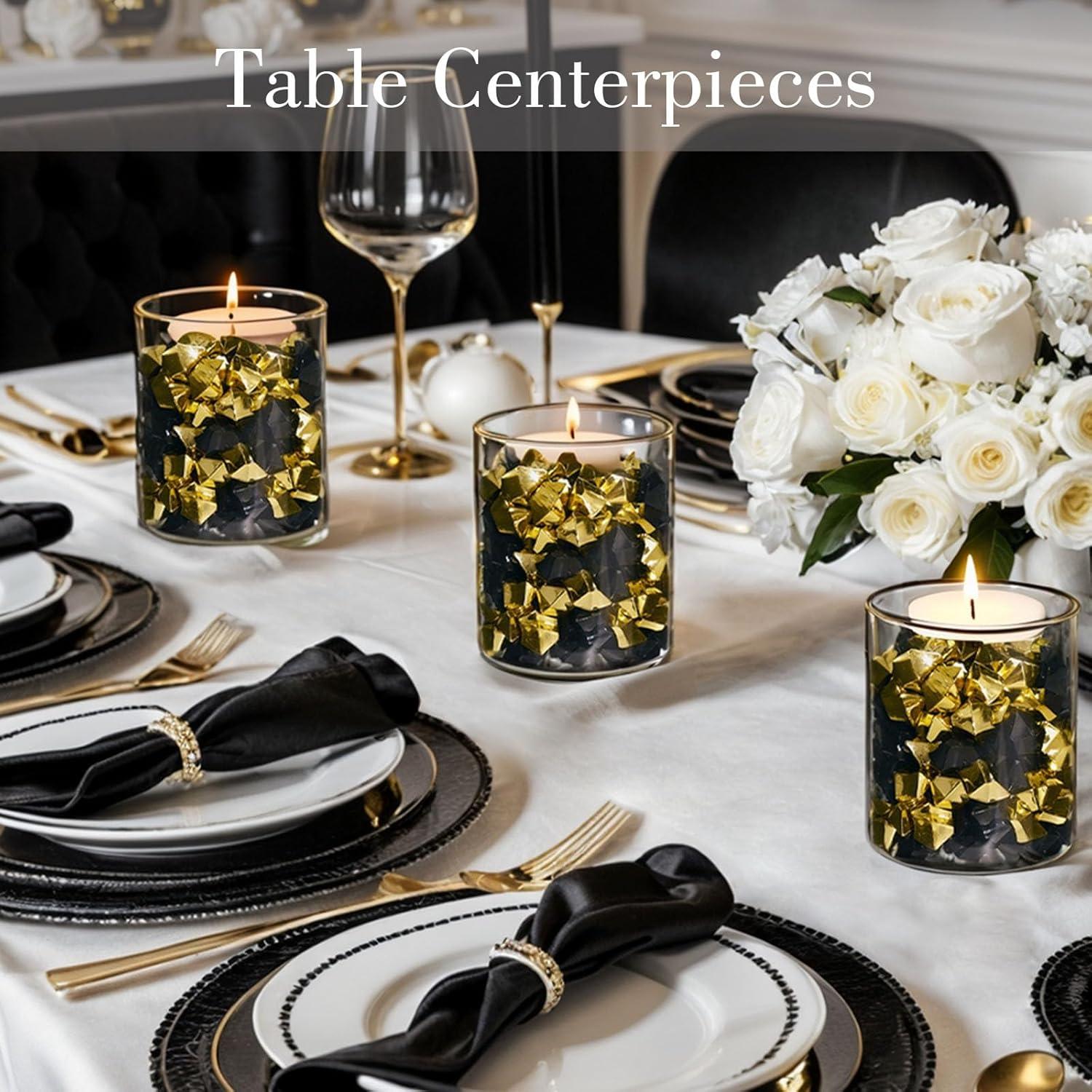 DomeStar 150 Piezas Hielo Falso Negro para Decoración