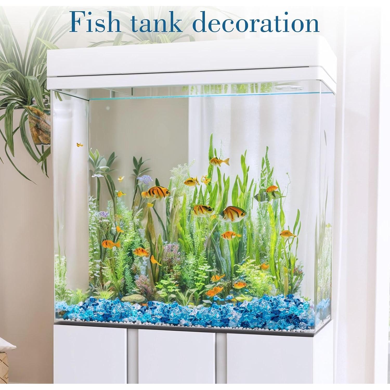 DomeStar 500PCS Rocas de Hielo Acrílico Azul Decorativas