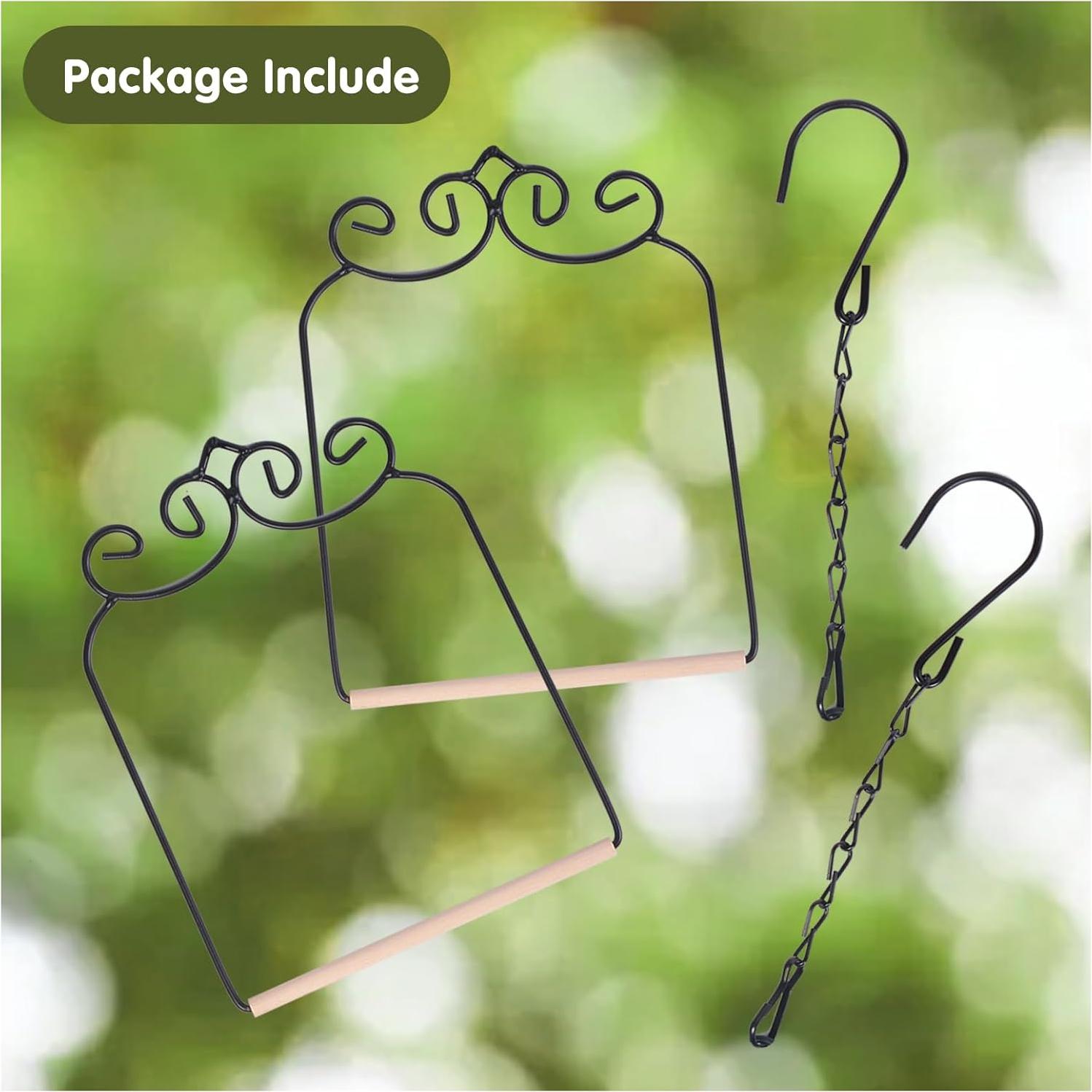 2PK Columpios y Perchas para Colibrí XYADX - Metal y Madera