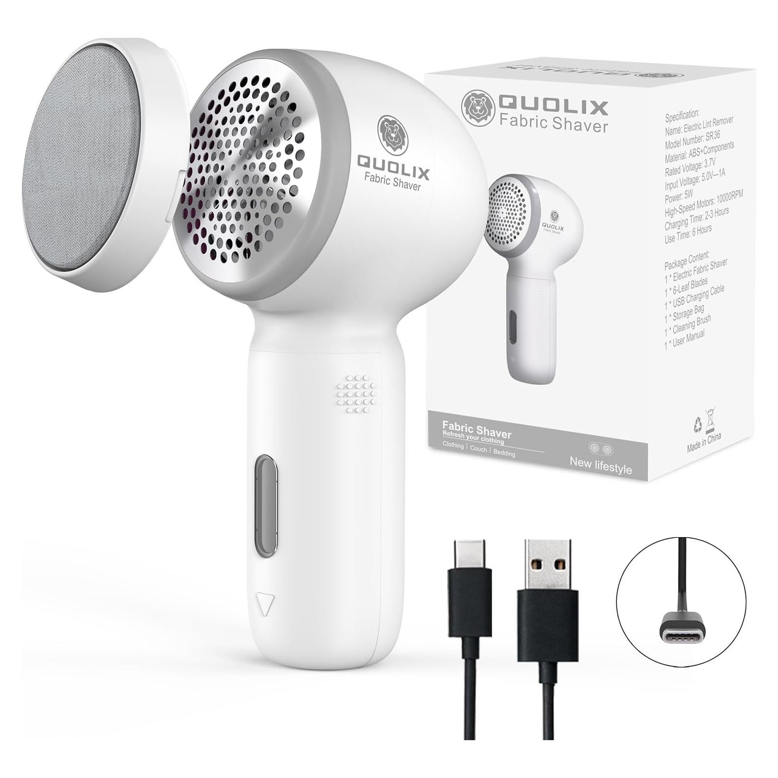 Quitapelusas Quolix Recargable 6 Hojas 6.86cm Blanco