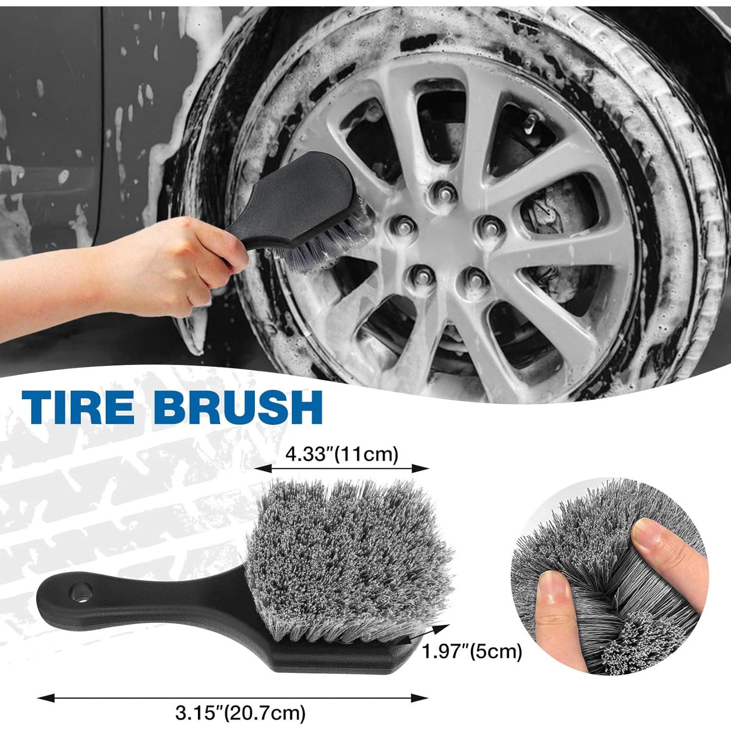 Kit de Cepillos para Ruedas SHALL 8Pcs - Limpieza Eficiente