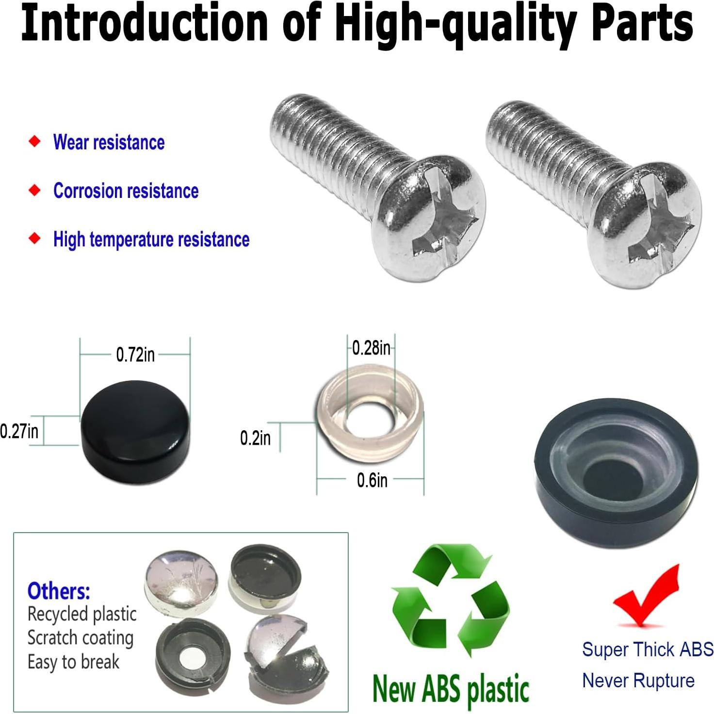 Marcos de Placas de Licencia Negros Mate YoUoY - Paquete de 2