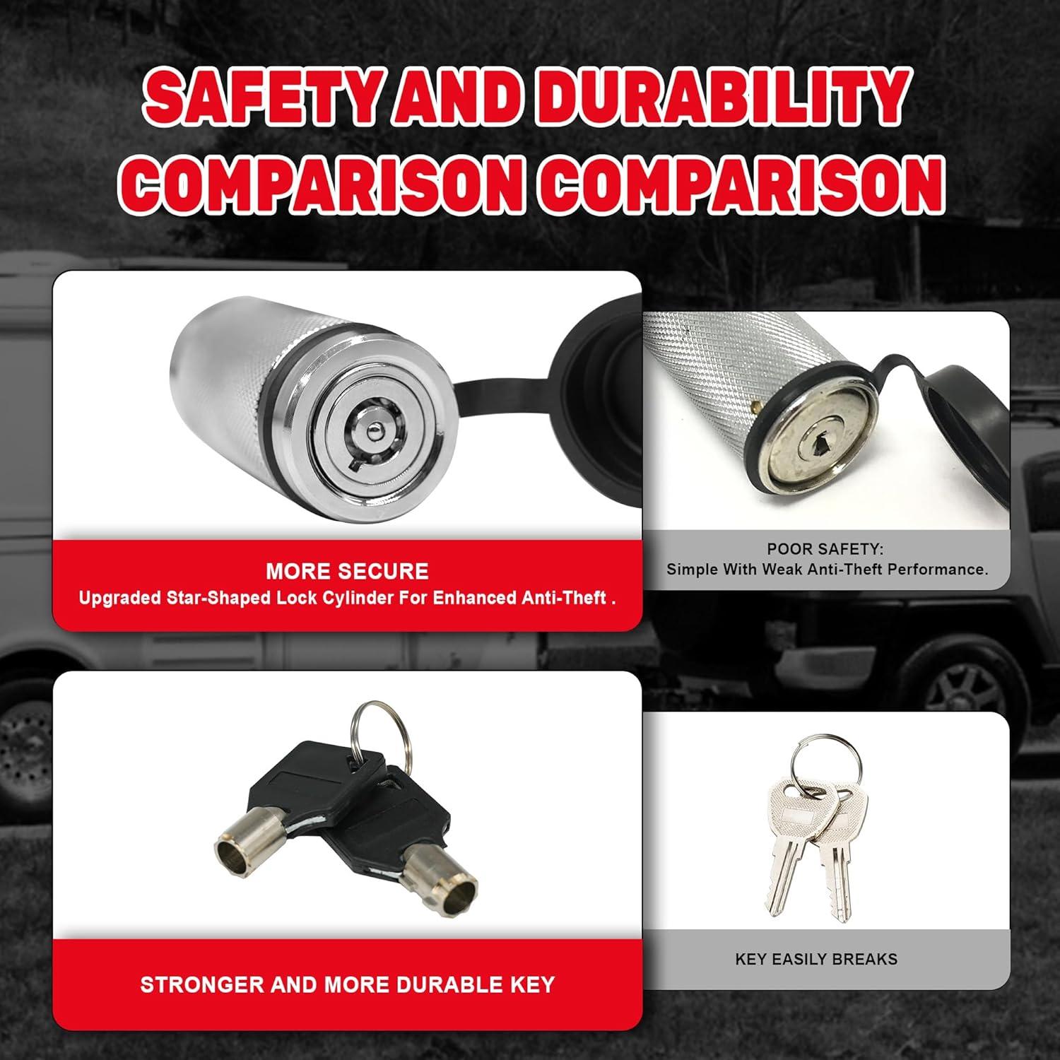 Cerradura de Enganche TYT 5/8" Diámetro 4" Pasador Plata