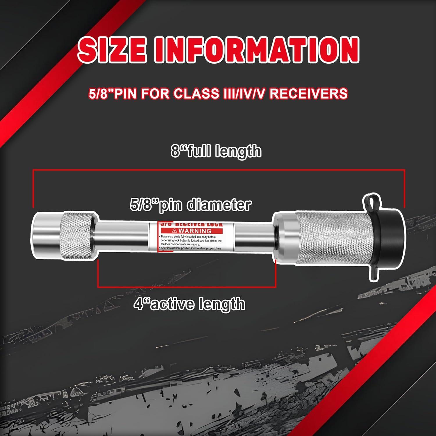 Cerradura de Enganche TYT 5/8" Diámetro 4" Pasador Plata