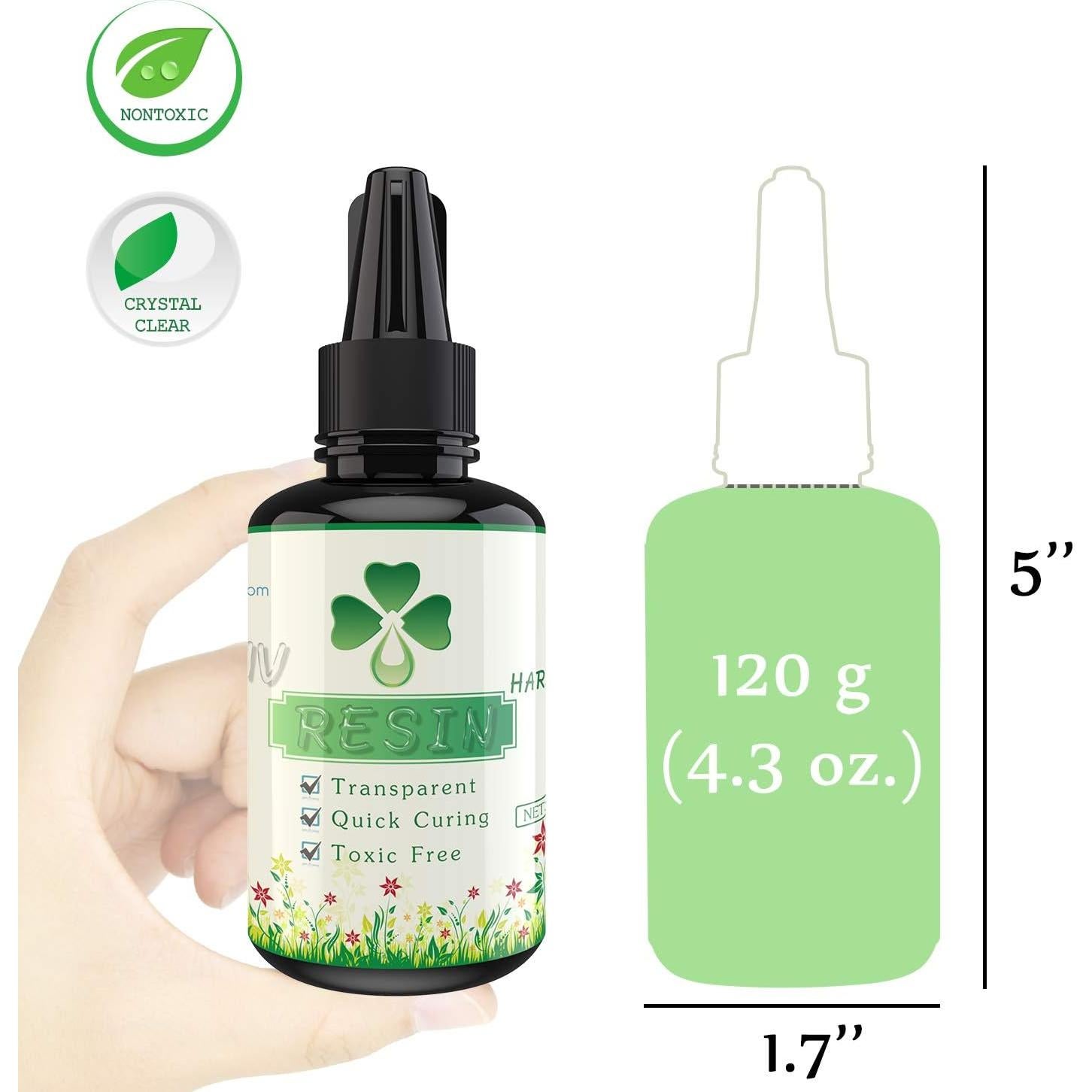 Resina UV Transparente DecorRom 120g para Joyería y Manualidades