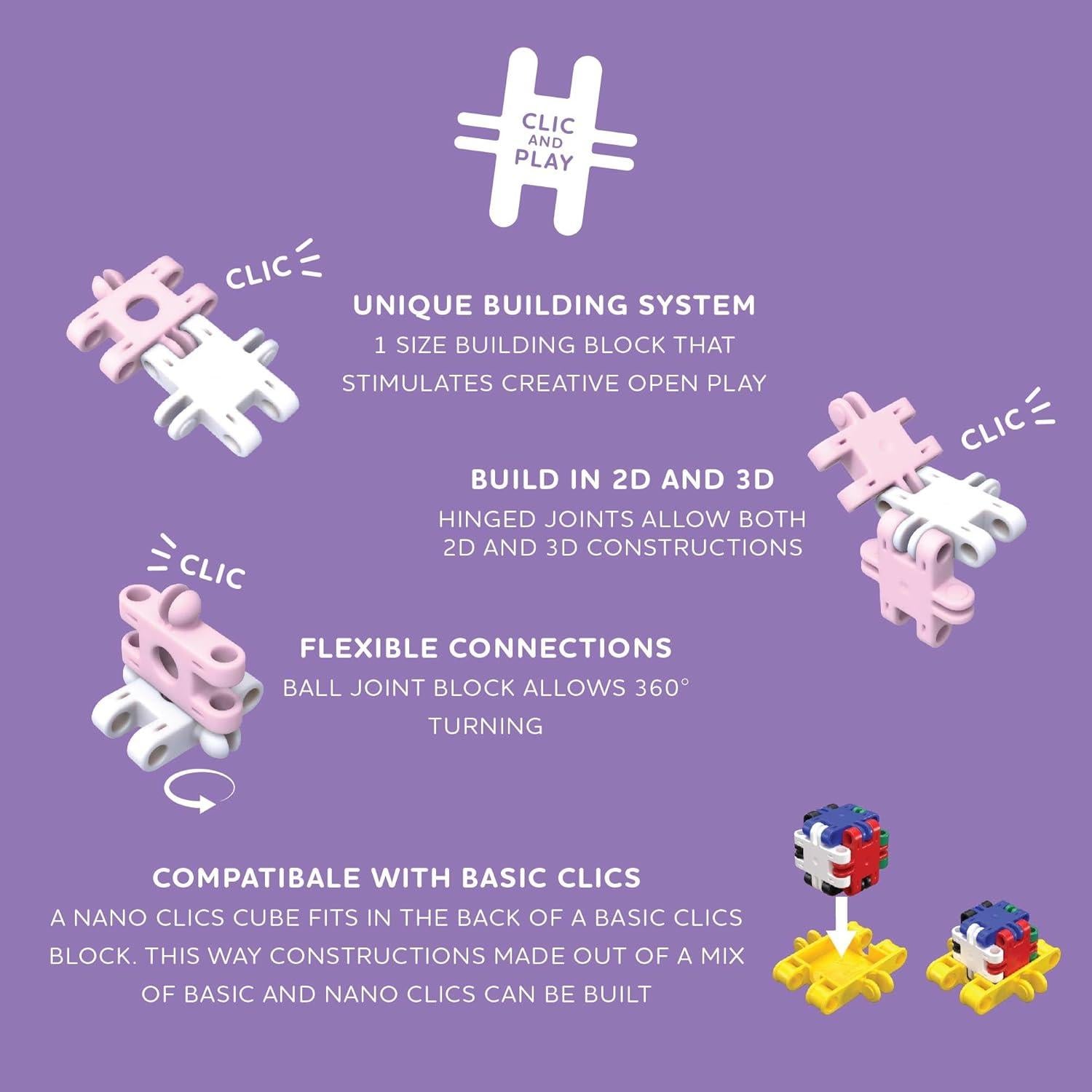 Nano Clics 125 Piezas - Juguetes de Construcción Educativos