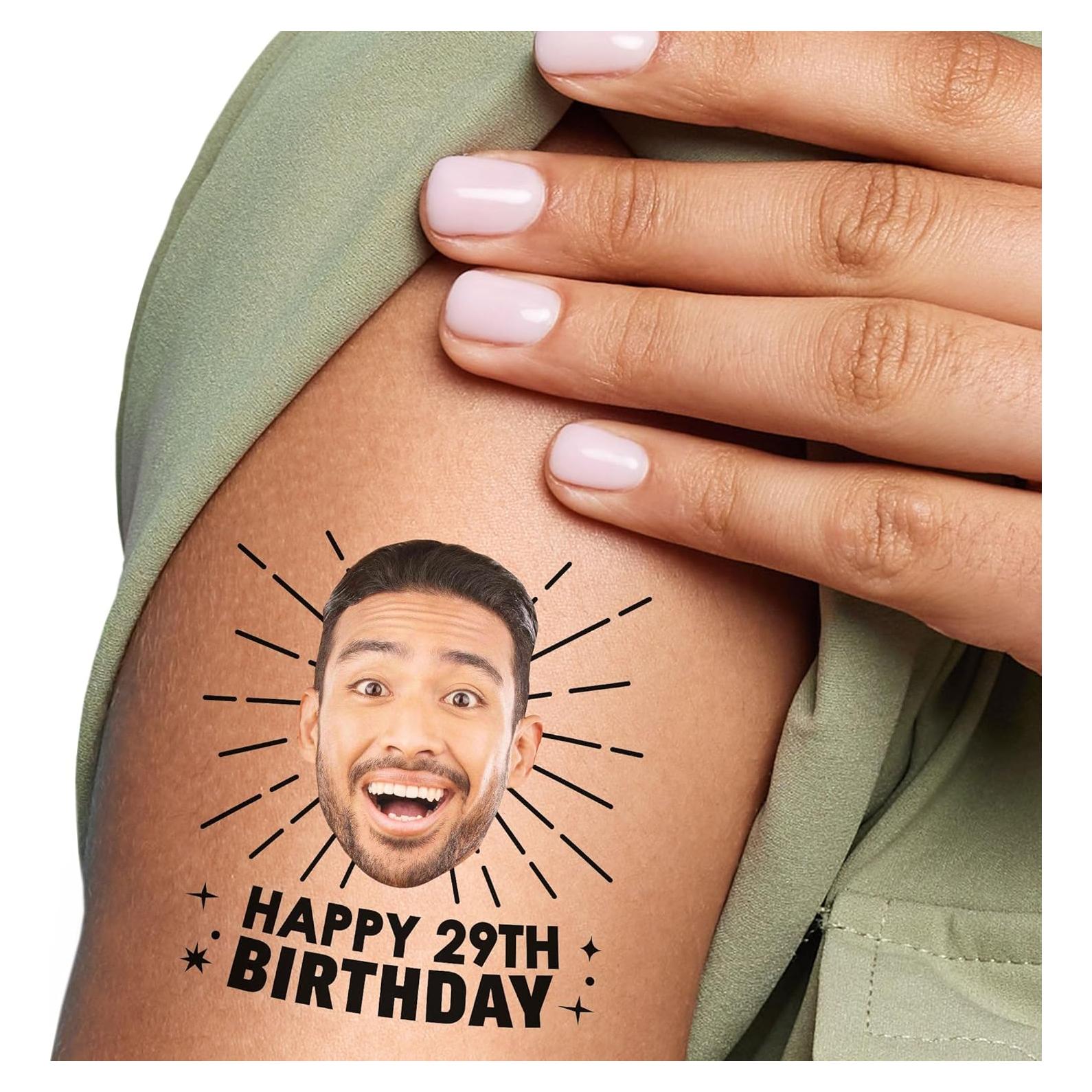 Tatuajes Temporales Personalizados Big Dot Cumpleaños Adulto - Set de 12