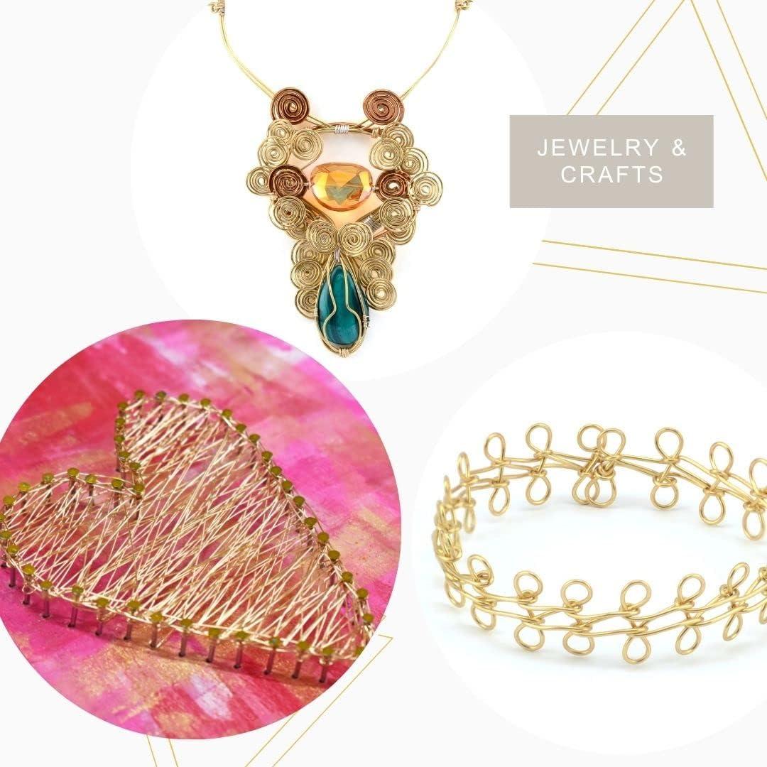 Alambre Artístico Beadalon 10 Calibre Dorado 1.52 m para Joyería