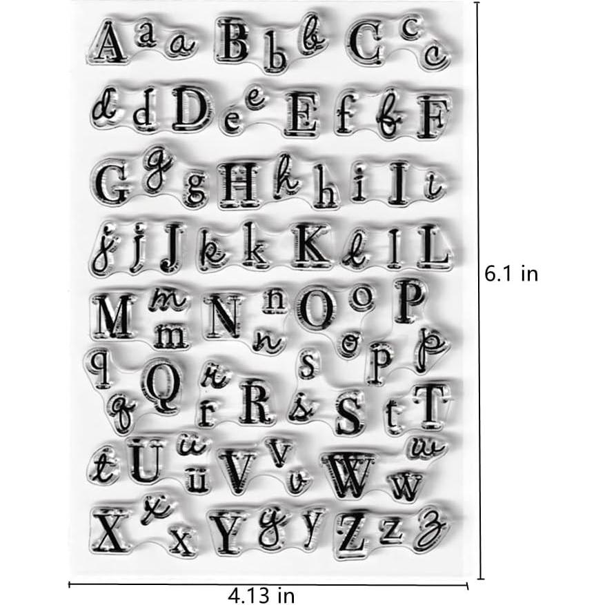 26 Sellos Transparentes de Silicona AHTOLS Alfabeto DIY