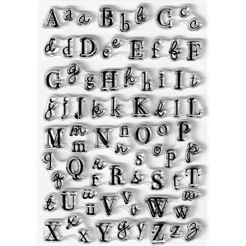 26 Sellos Transparentes de Silicona AHTOLS Alfabeto DIY