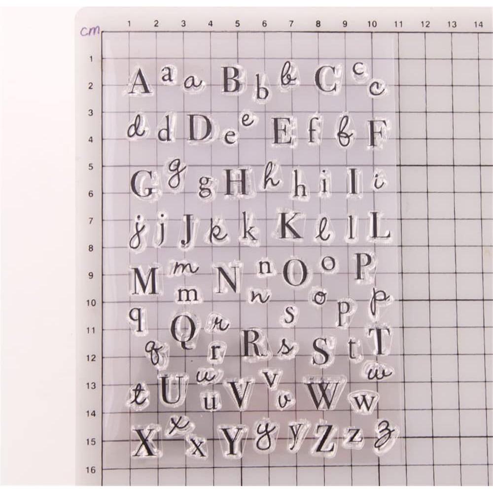 26 Sellos Transparentes de Silicona AHTOLS Alfabeto DIY