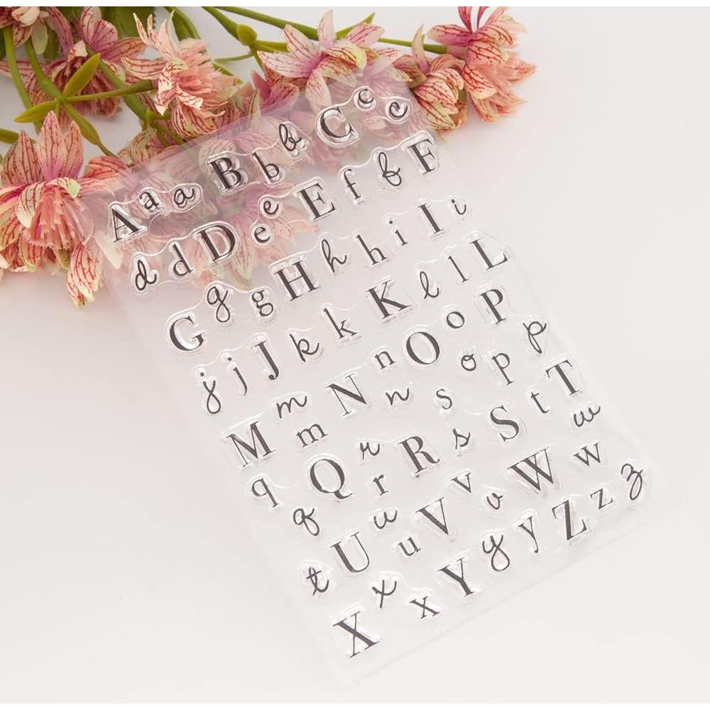 26 Sellos Transparentes de Silicona AHTOLS Alfabeto DIY