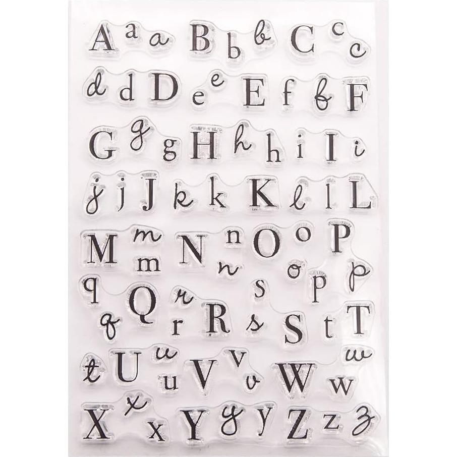 26 Sellos Transparentes de Silicona AHTOLS Alfabeto DIY