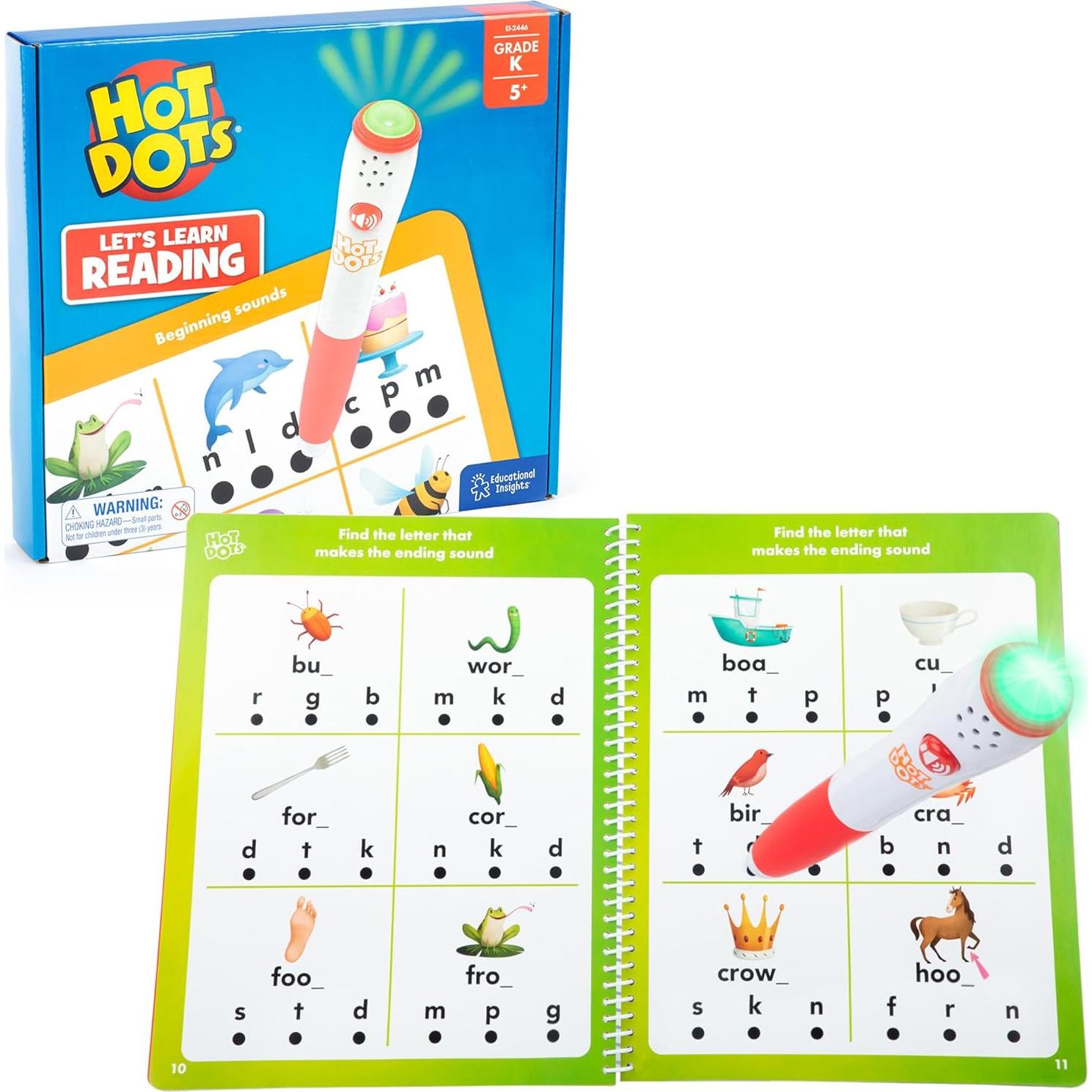 Conjunto de Lectura Hot Dots para Jardín de Infantes - 50 Actividades