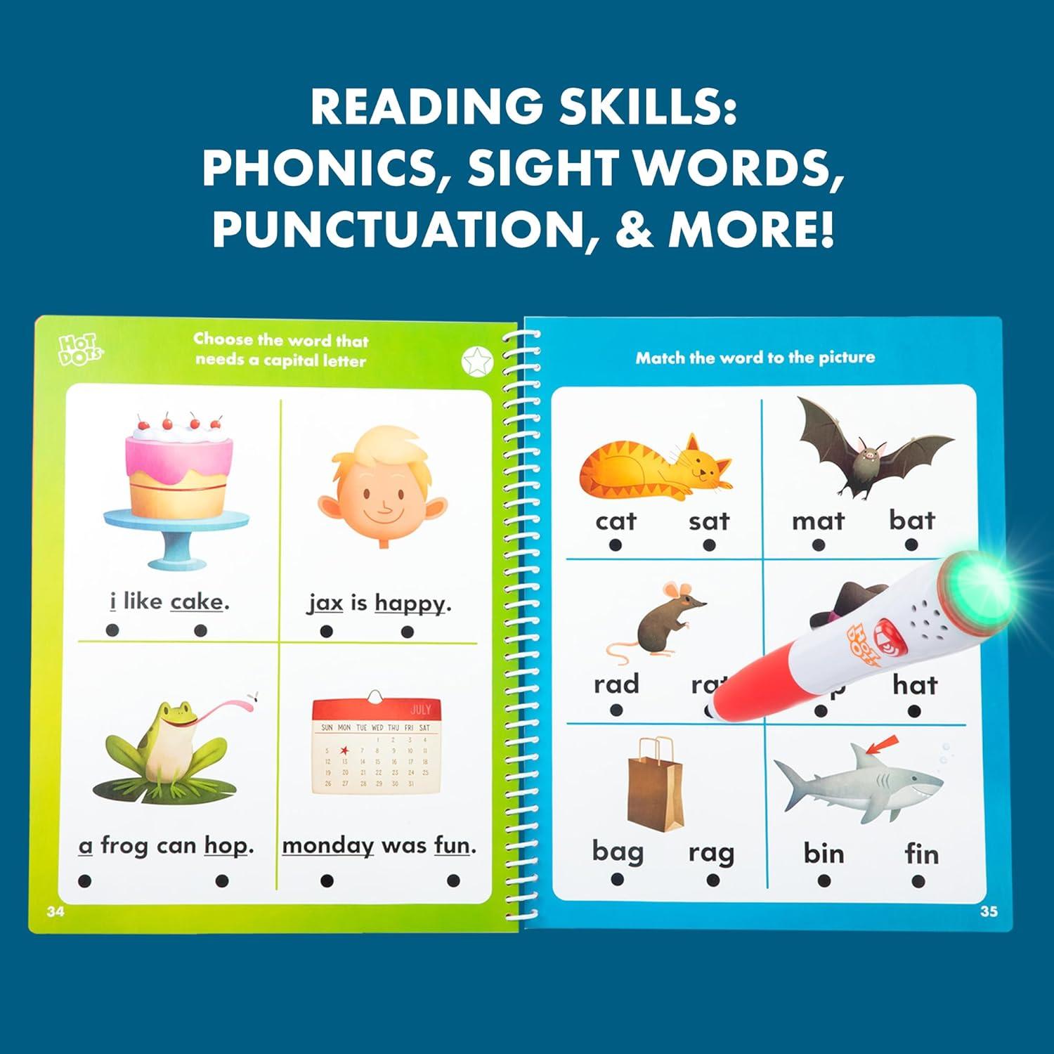 Conjunto de Lectura Hot Dots para Jardín de Infantes - 50 Actividades