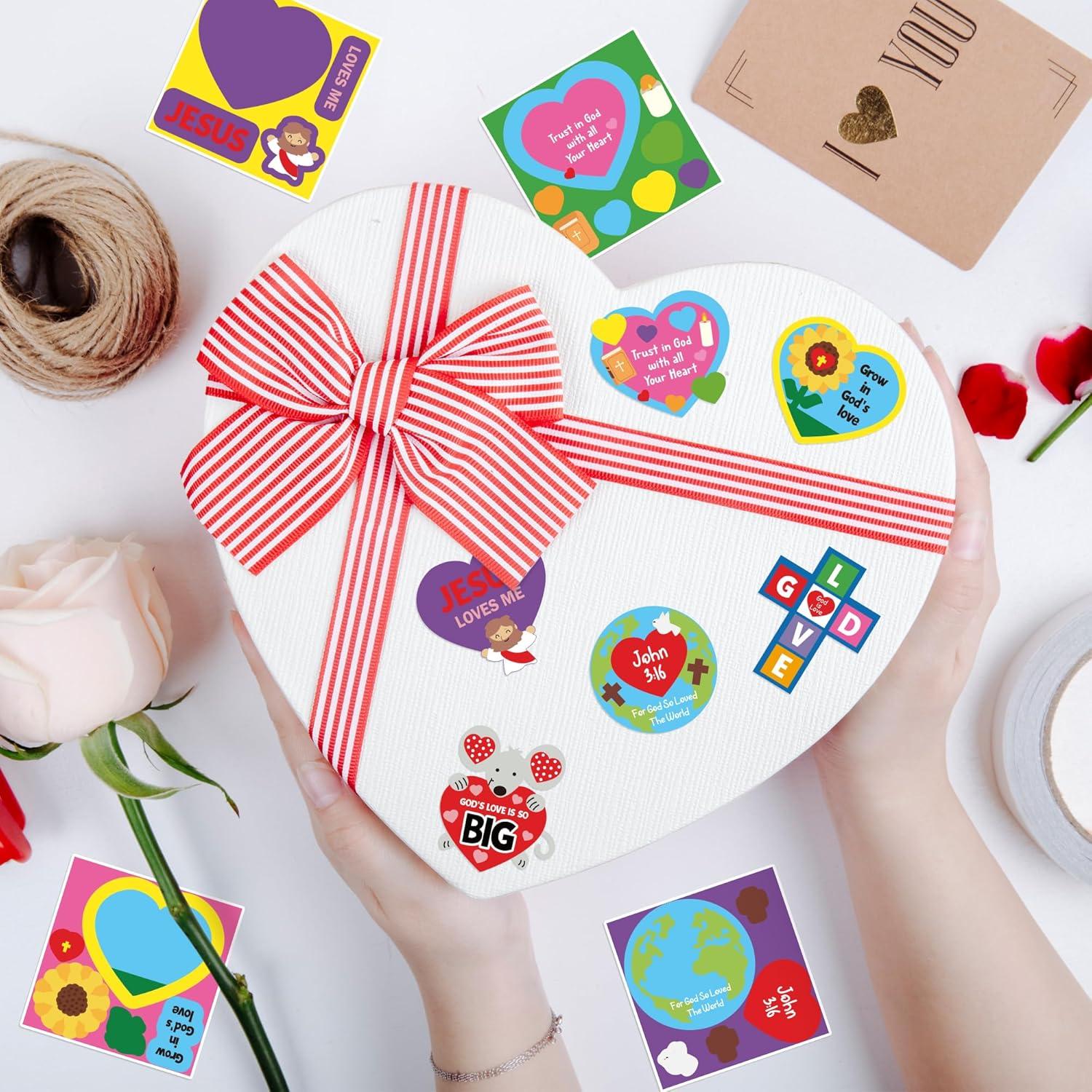 Pegatinas Autoadhesivas Haooryx 300pcs Religiosas Corazón