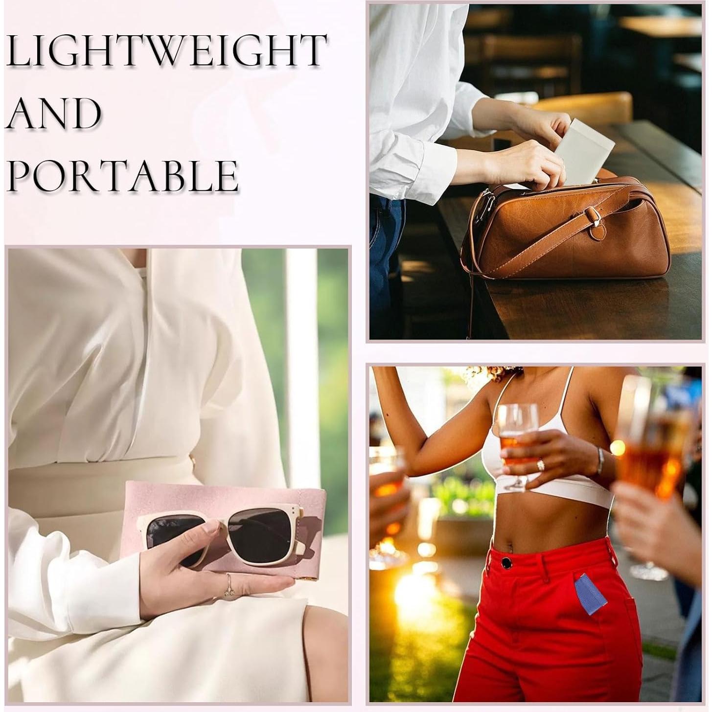 Estuche de Gafas de Cuero Crastilior - 5 Piezas, Compacto