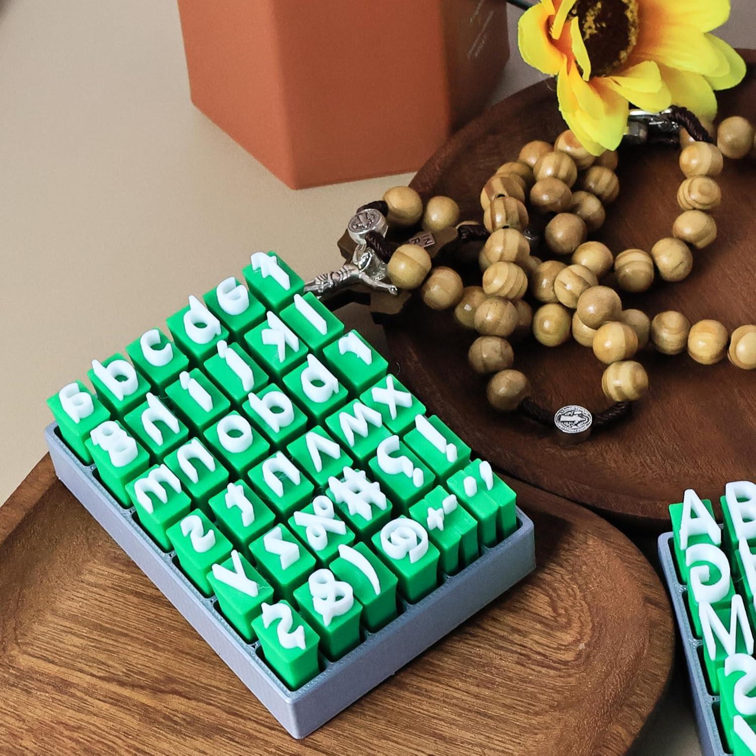 Juego de Sellos de Alfabeto para Cerámica Virsomier - Letras y Símbolos