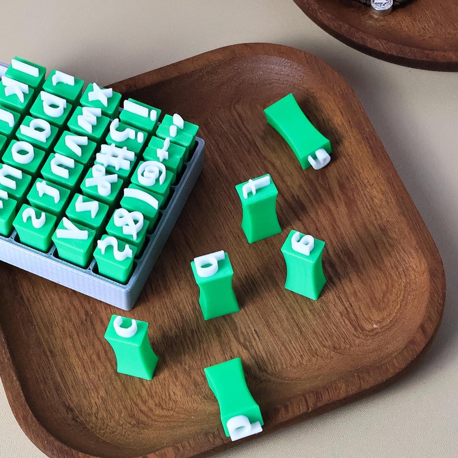 Juego de Sellos de Alfabeto para Cerámica Virsomier - Letras y Símbolos