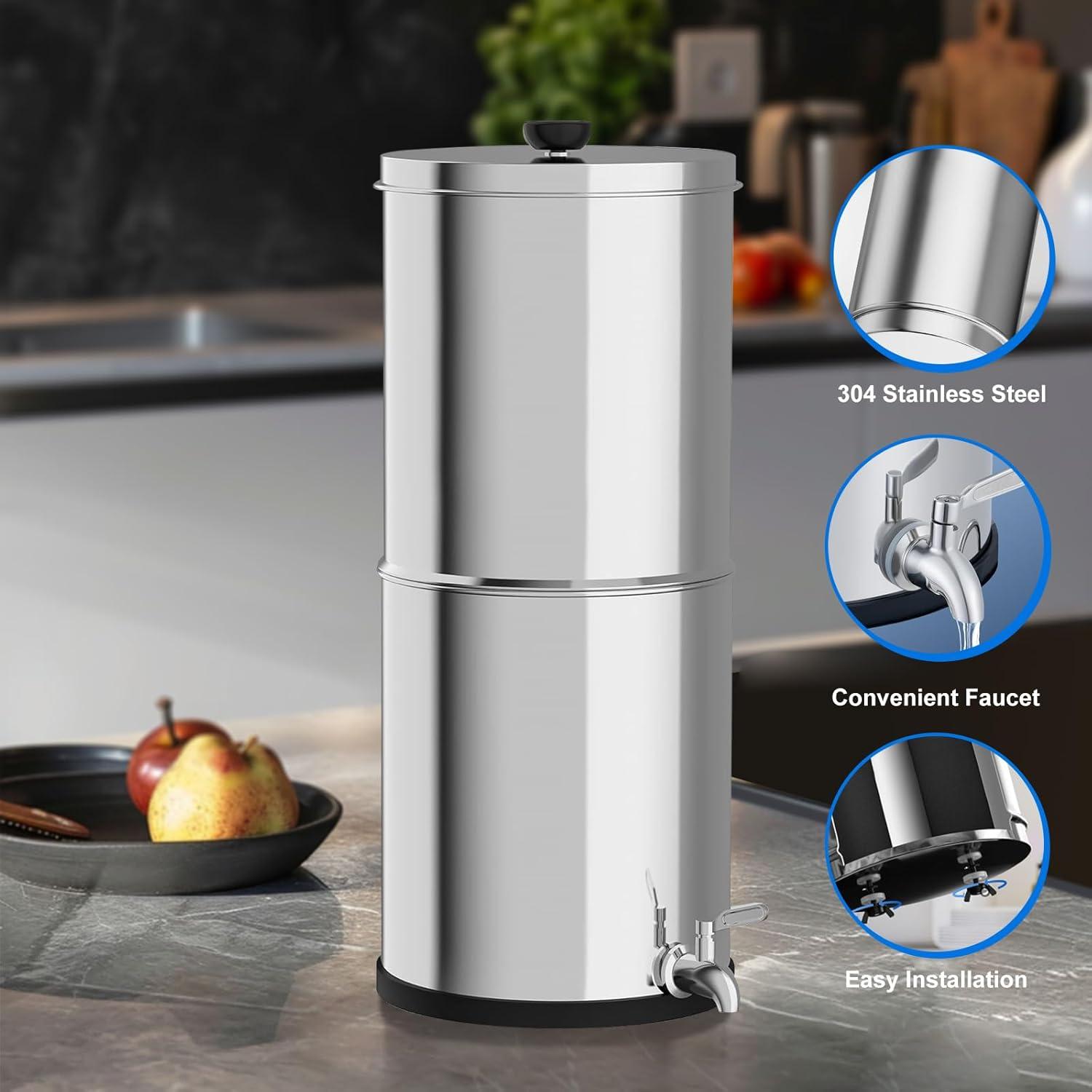 Filtro de Agua por Gravedad Honko Funsoon 8.5L Acero Inoxidable