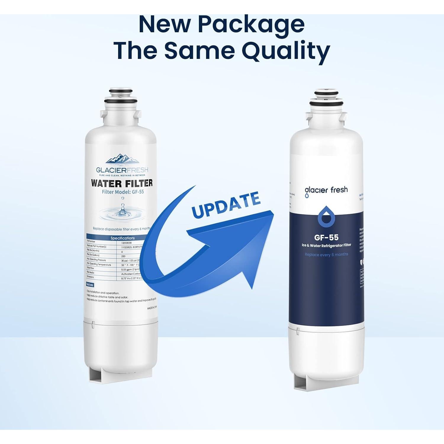 Filtro de Agua GLACIER FRESH para Bosch 11025825 GF-55