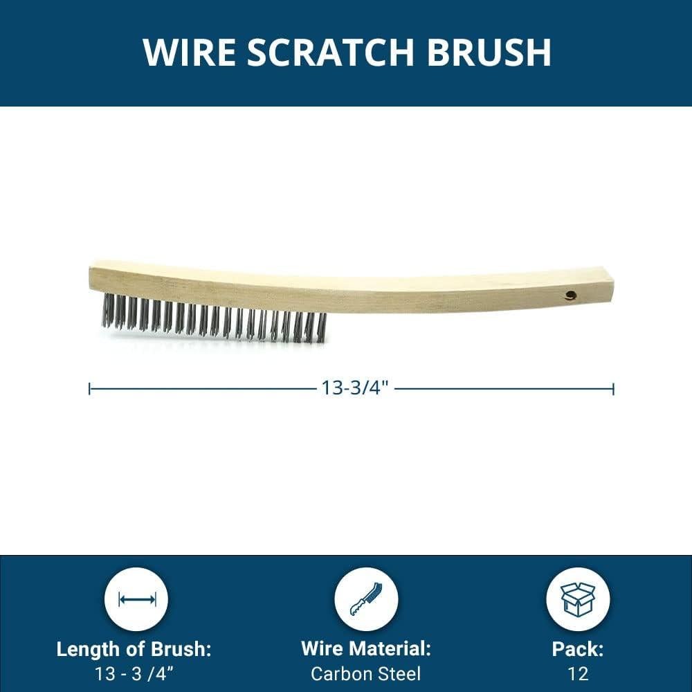 Cepillo de Alambre Curvo 13.7" Benchmark Abrasives - Paquete de 12