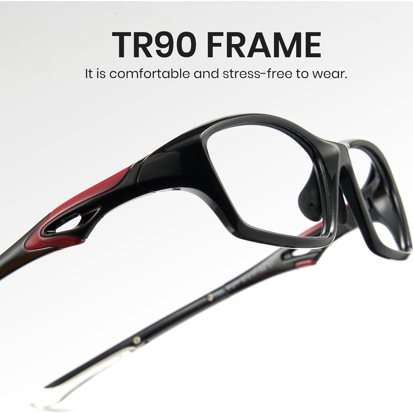 Gafas de luz azul Cyxus Y2K con marco negro y lente clara