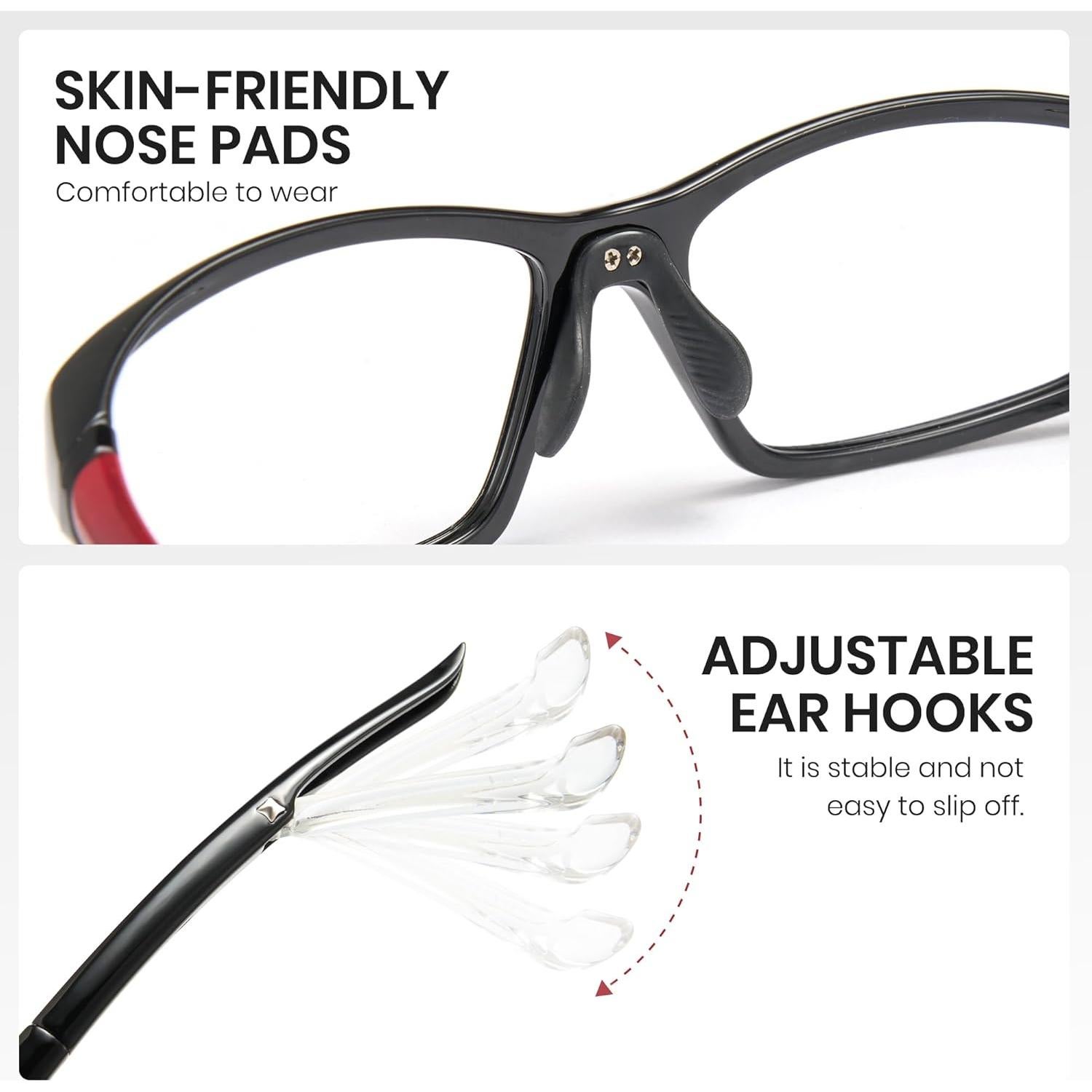 Gafas de luz azul Cyxus Y2K con marco negro y lente clara