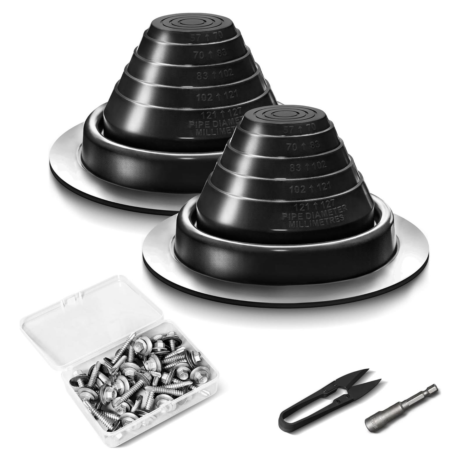 Kit de Ventilación de Techo ACNOYEL - 2 Pcs, Silicona Negra