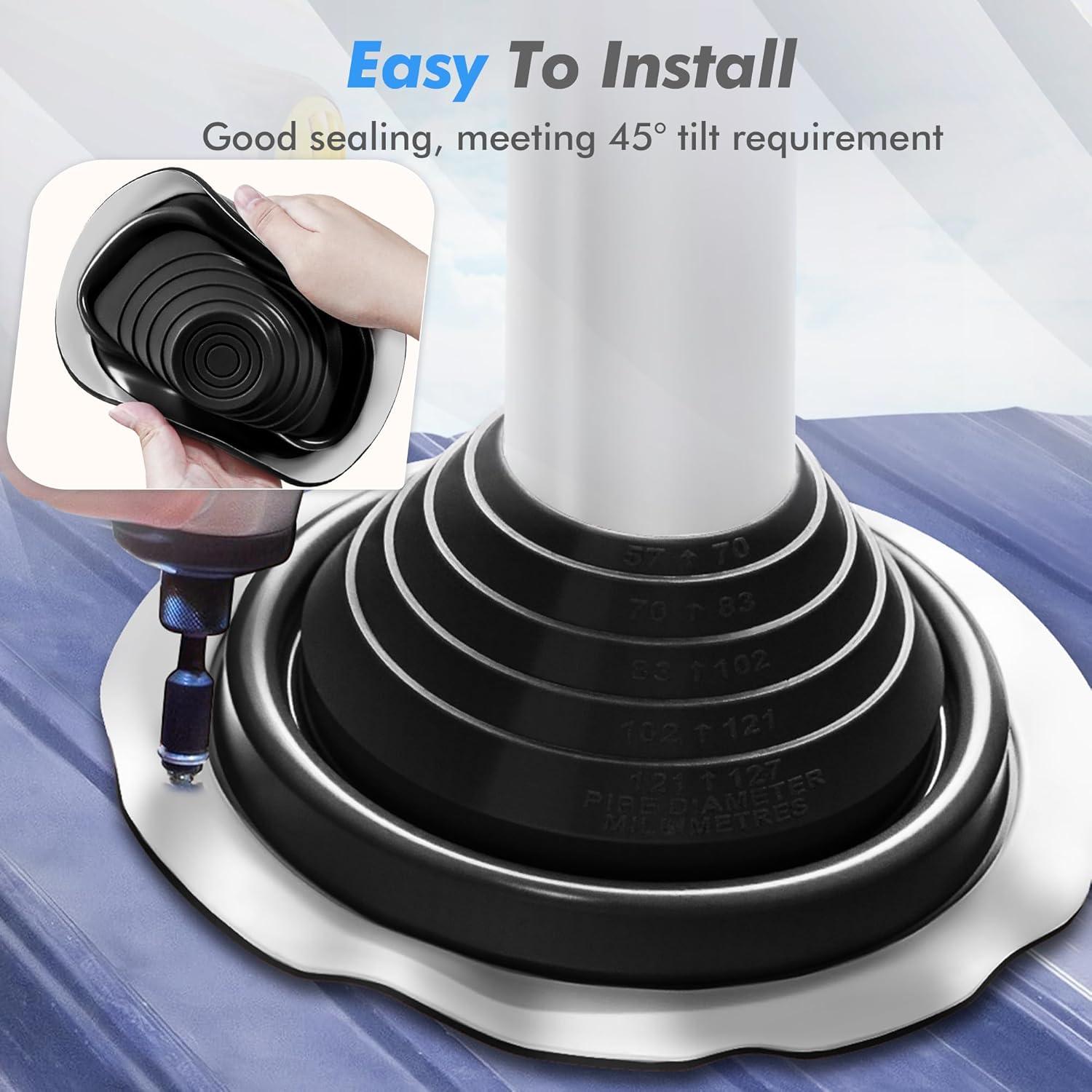 Kit de Ventilación de Techo ACNOYEL - 2 Pcs, Silicona Negra