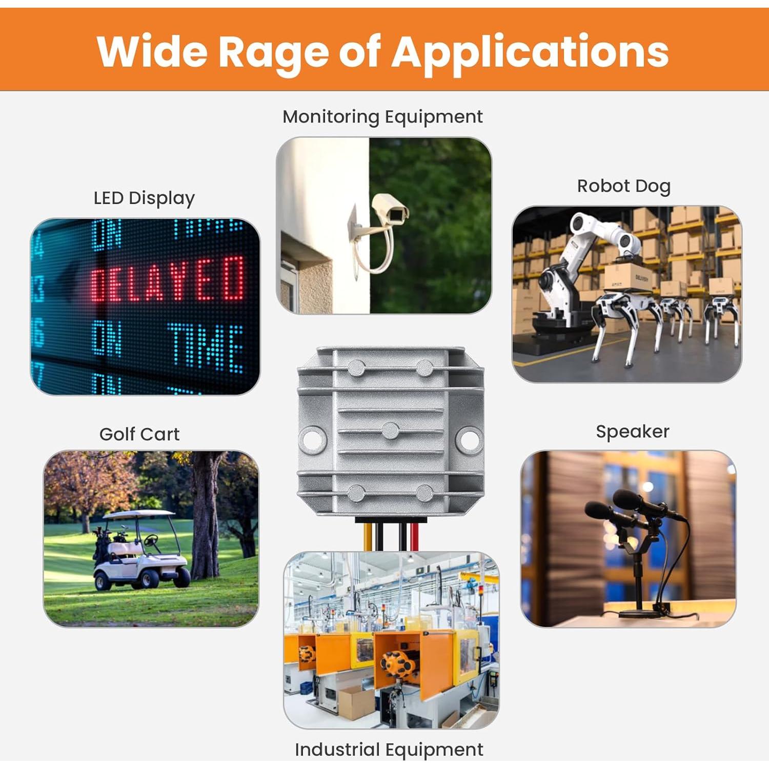 Convertidor Buck 12V 5A YBBOTT 60W DC 9-32V a 12V