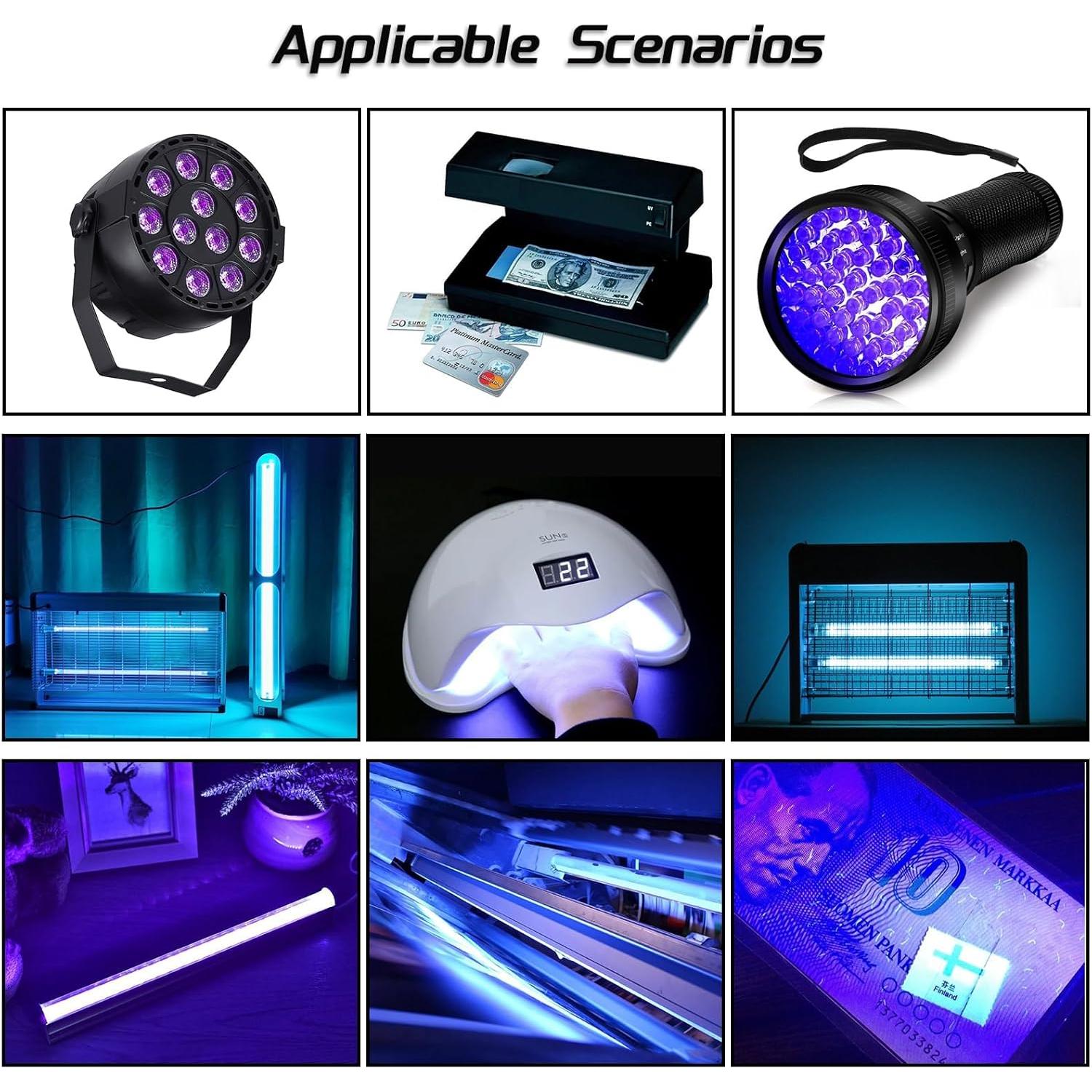 5 Pcs Luz LED UV 365-370nm Alta Potencia LEDGUHON