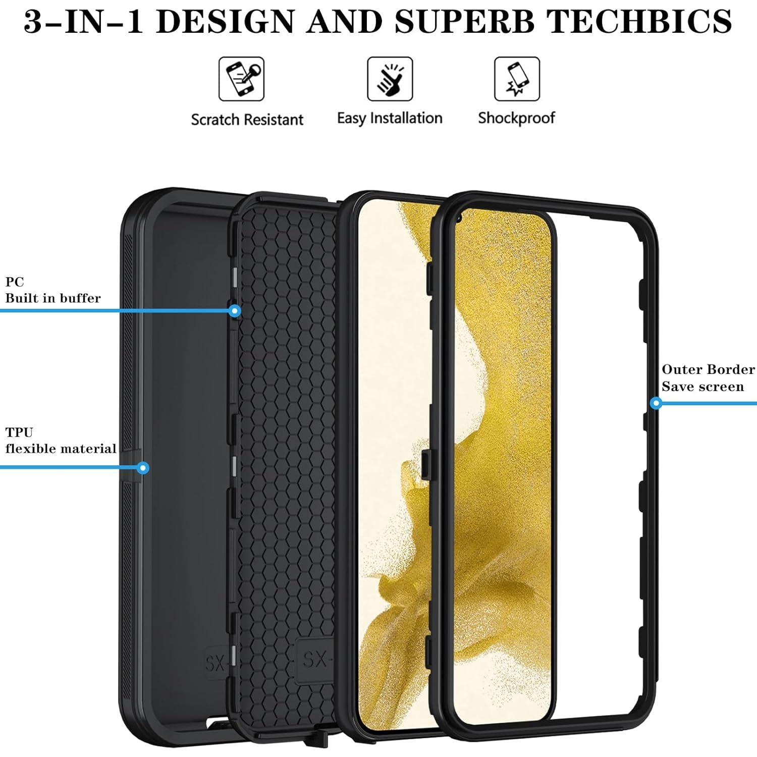 Funda ONOLA para Samsung Galaxy S22 6.1 con protector HD