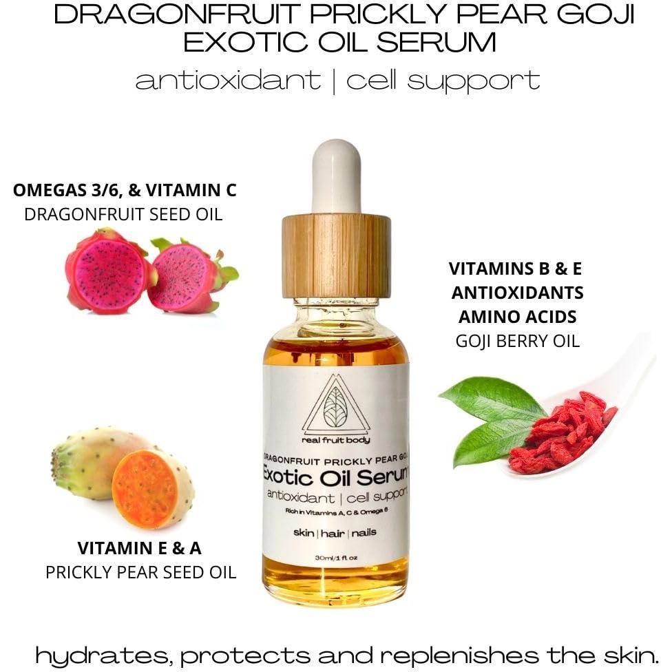 Suero Exótico de Aceite de Fruta Real Dragonfruit 30ml Vegano