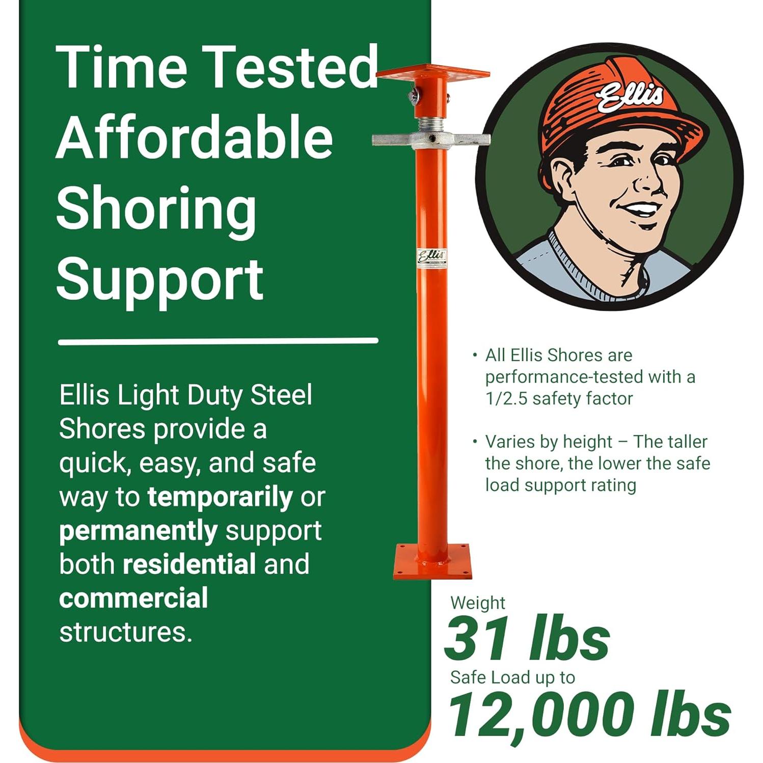 Poste de Elevación Ajustable Ellis 94-155 cm 5,443 kg