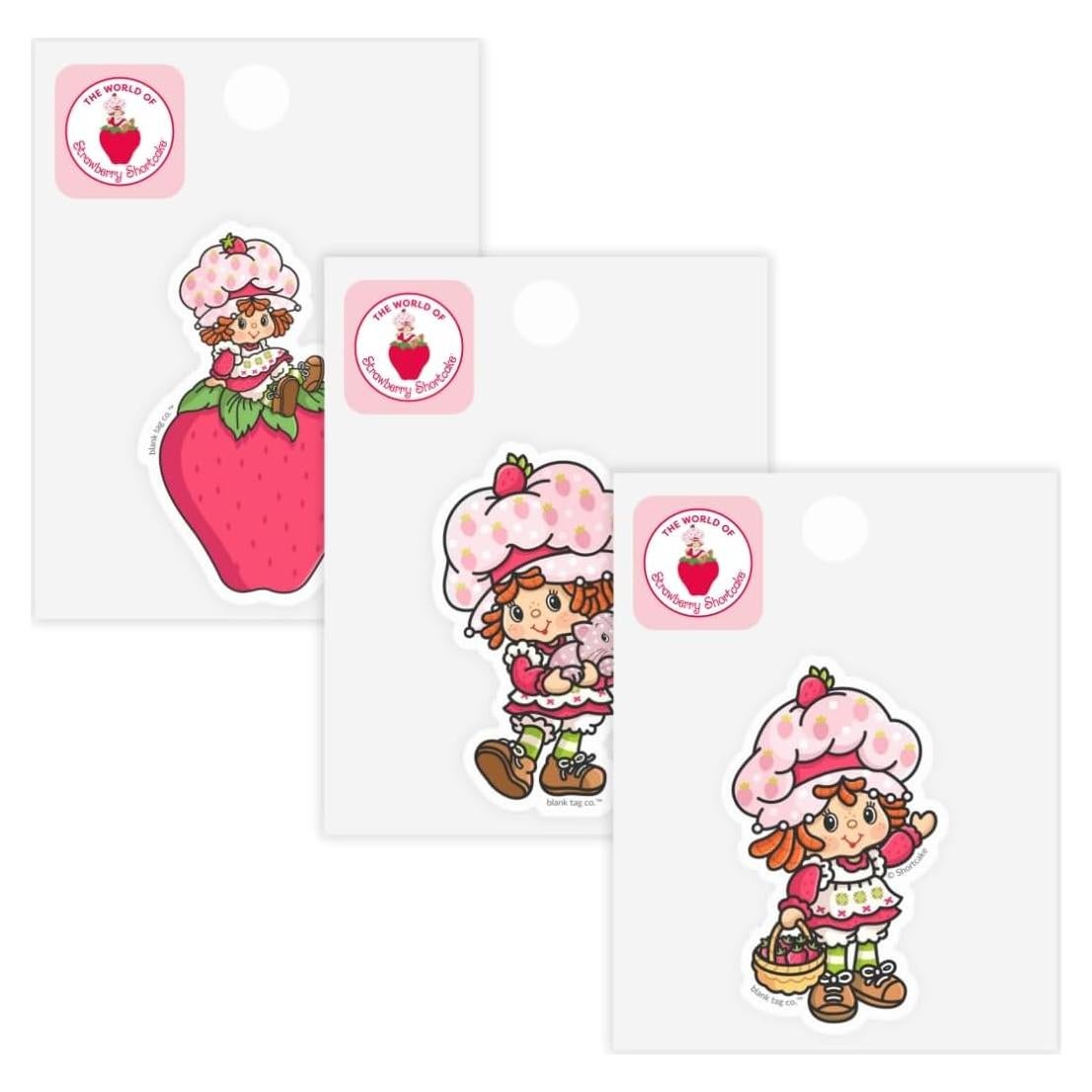 Strawberry Shortcake® 3-Pack Sticker Bundle - Waterproof Stickers for Water Bottles and Laptops