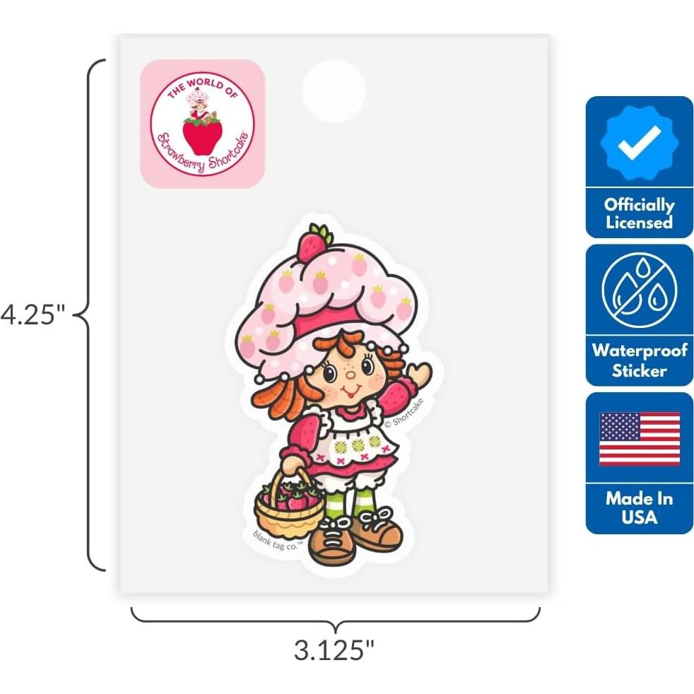 Strawberry Shortcake® 3-Pack Sticker Bundle - Waterproof Stickers for Water Bottles and Laptops