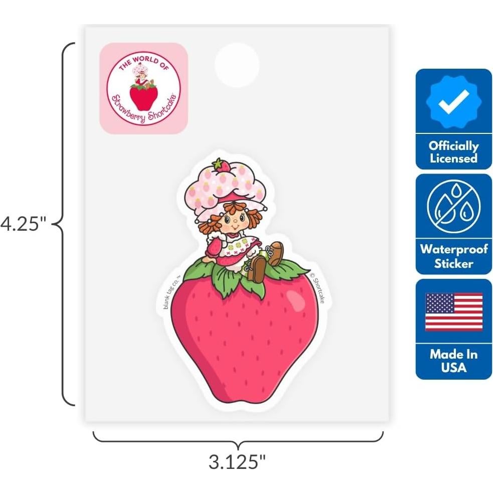 Strawberry Shortcake® 3-Pack Sticker Bundle - Waterproof Stickers for Water Bottles and Laptops
