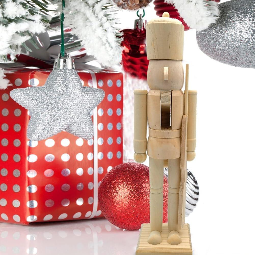 Nutcracker Prince,Christmas Ornament Nutcracker 15Inch Decorative Pine Wood Puppet King Soldier Ornament for Shelves and Tables