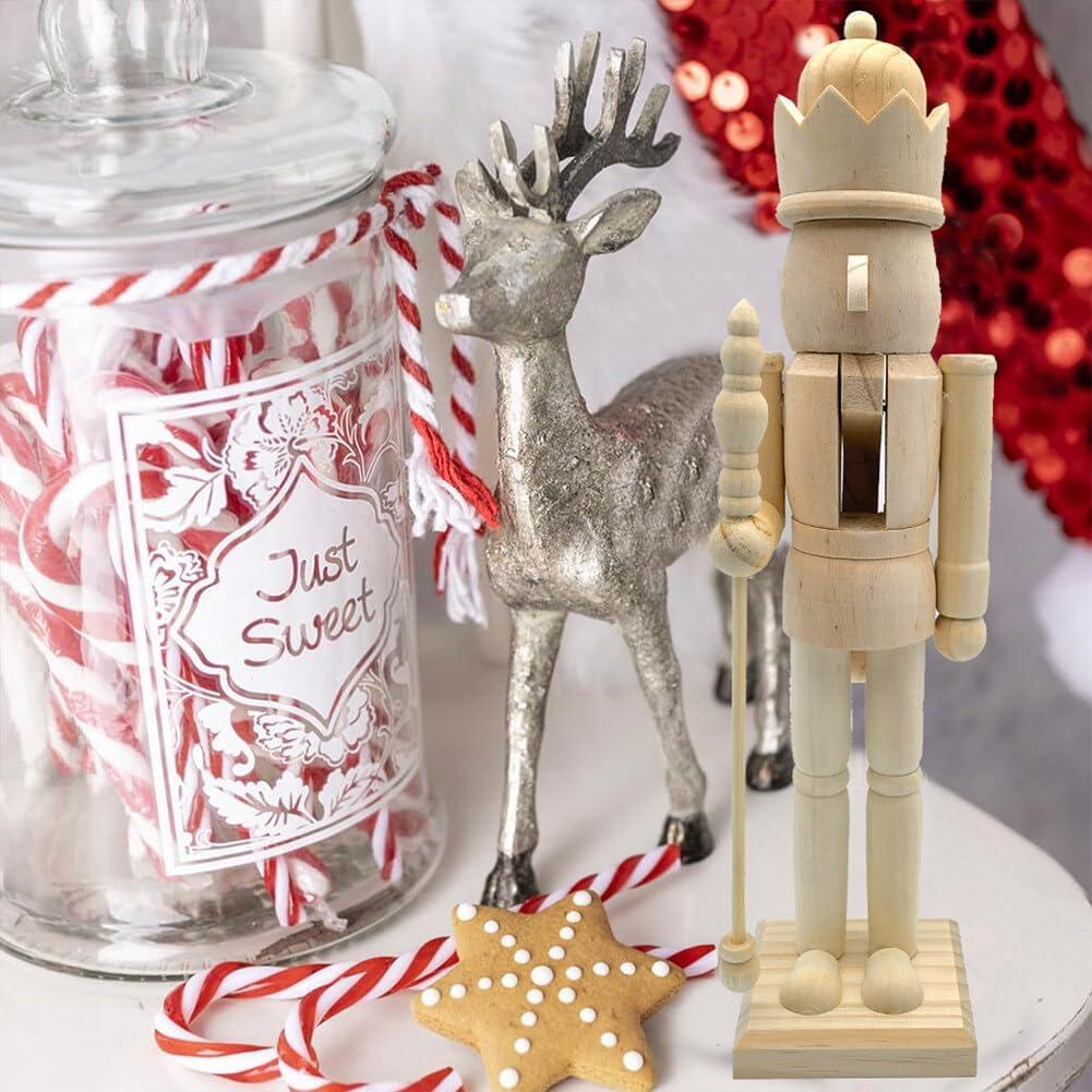 Nutcracker Prince,Christmas Ornament Nutcracker 15Inch Decorative Pine Wood Puppet King Soldier Ornament for Shelves and Tables