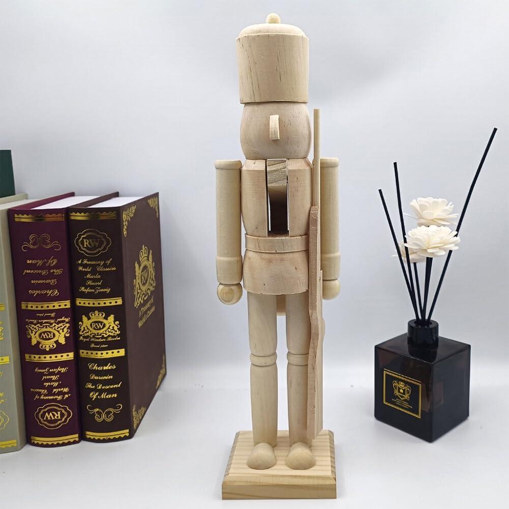 Nutcracker Prince,Christmas Ornament Nutcracker 15Inch Decorative Pine Wood Puppet King Soldier Ornament for Shelves and Tables