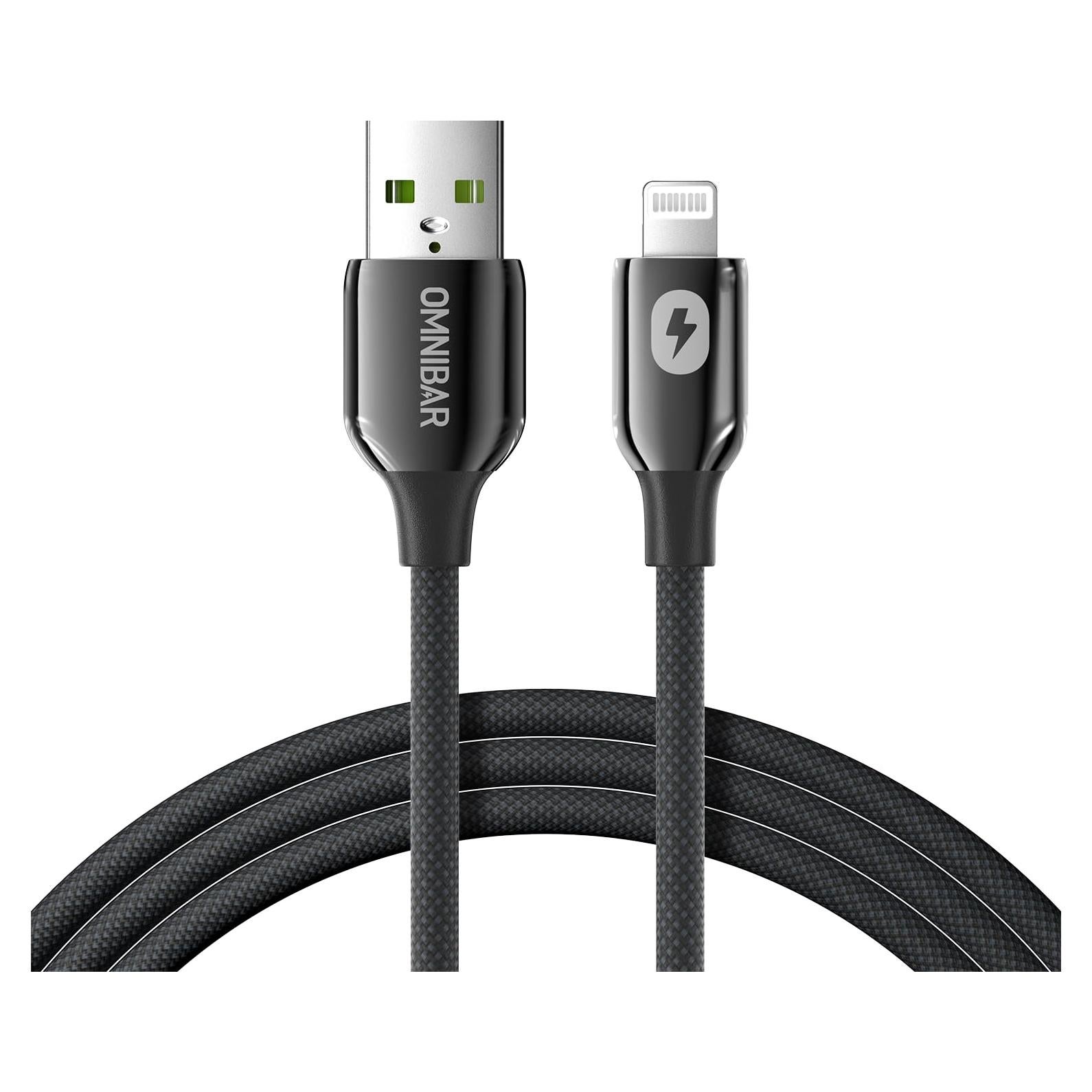 Cable USB A a Lightning 1.83m Omnibar MFi Carga Rápida 15W