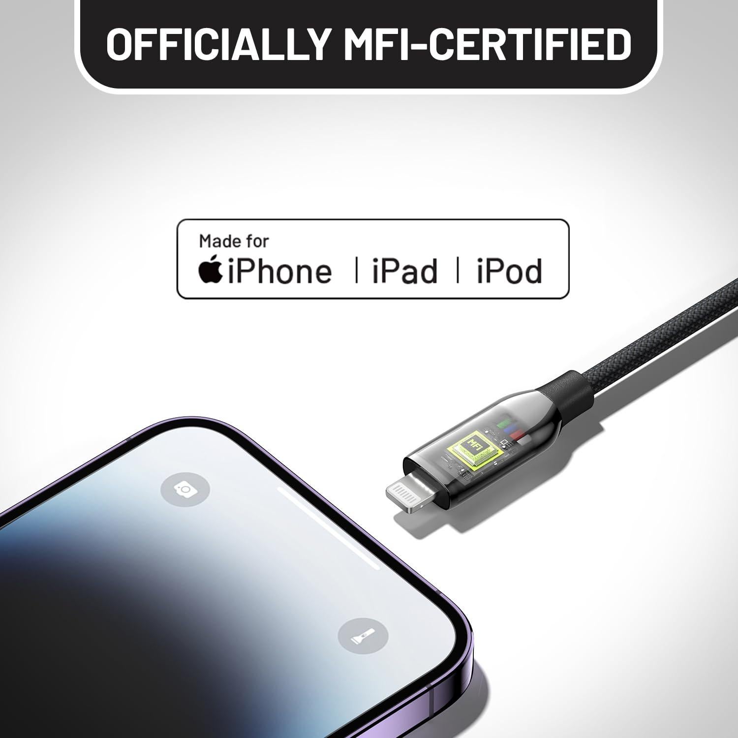 Cable USB A a Lightning 1.83m Omnibar MFi Carga Rápida 15W